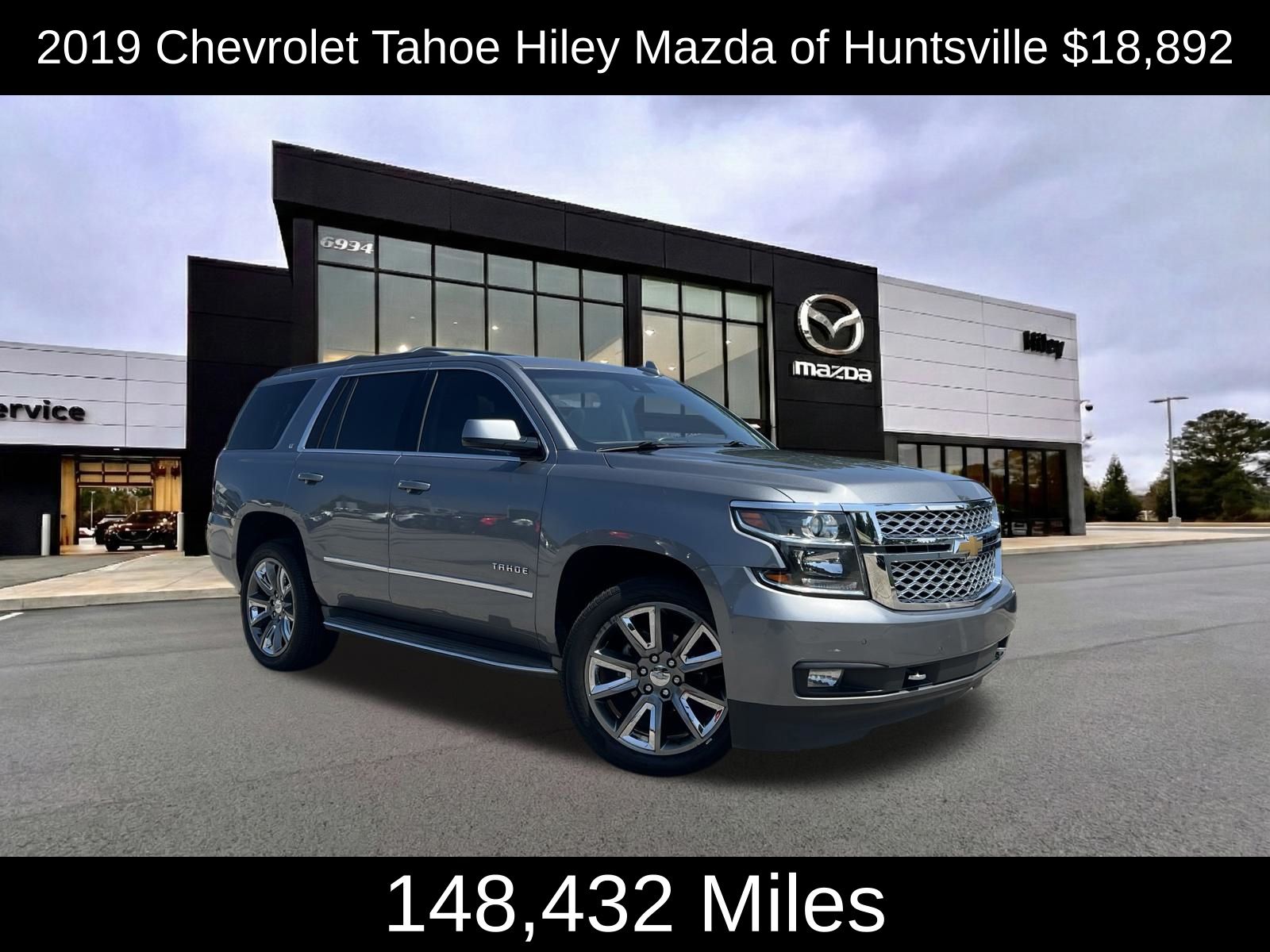 Gray (Satin Steel Metallic) 2019 Chevrolet Tahoe SUV / Crossover 4X2 6-Speed Automatic Overdrive