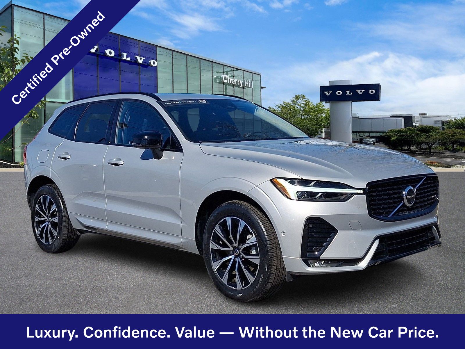Silver Dawn Metallic 2025 Volvo XC60 B5 Plus Dark Theme AWD SUV / Crossover All-Wheel Drive Automatic