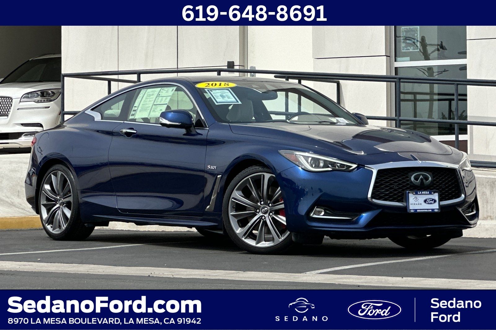Iridium Blue 2018 INFINITI Q60 Red Sport 400 Coupe AWD Coupe All-Wheel Drive 7-Speed Automatic