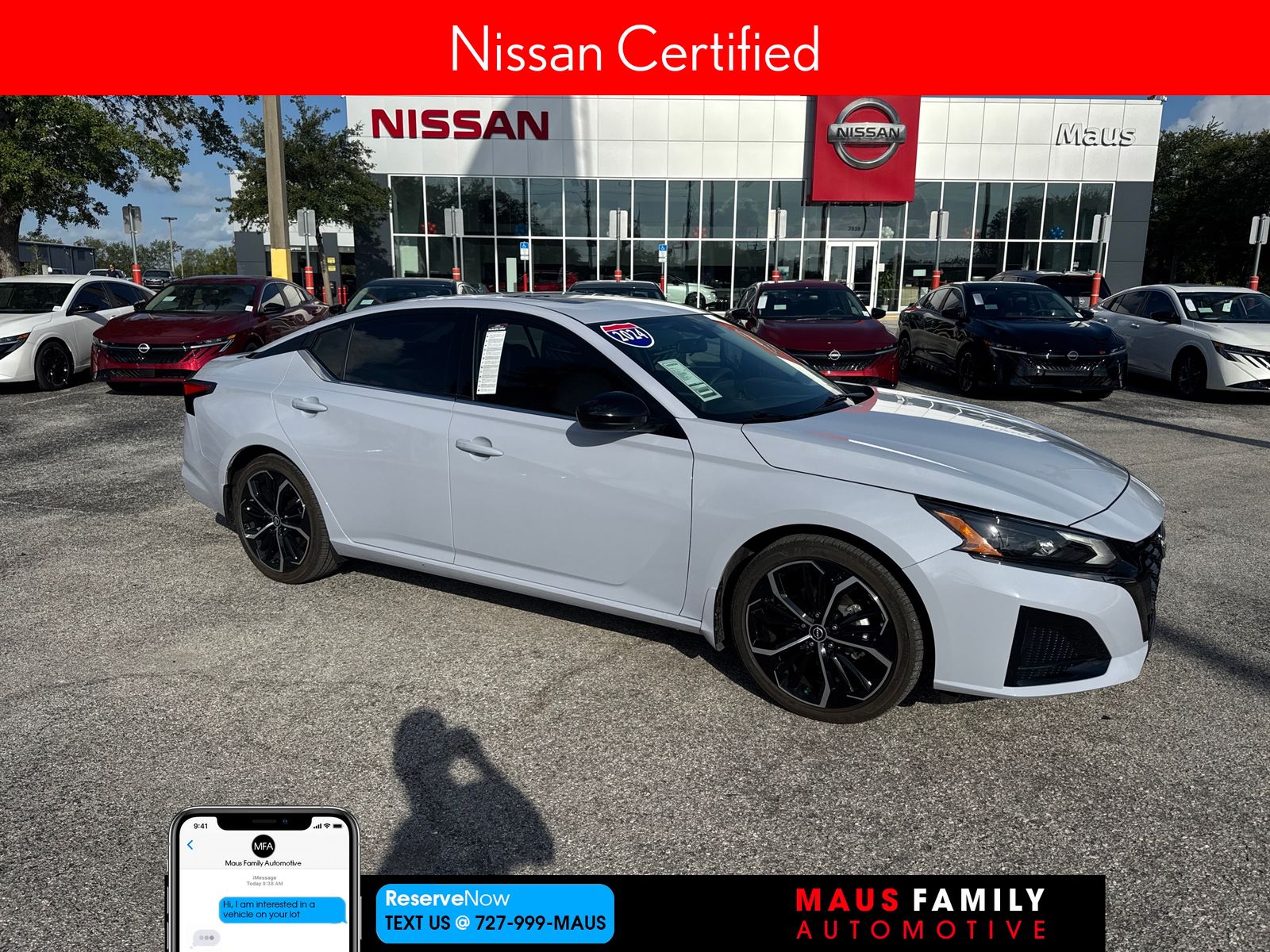 Gray Sky Pearl 2024 Nissan Altima Sedan Front-Wheel Drive Continuously Variable Transmission