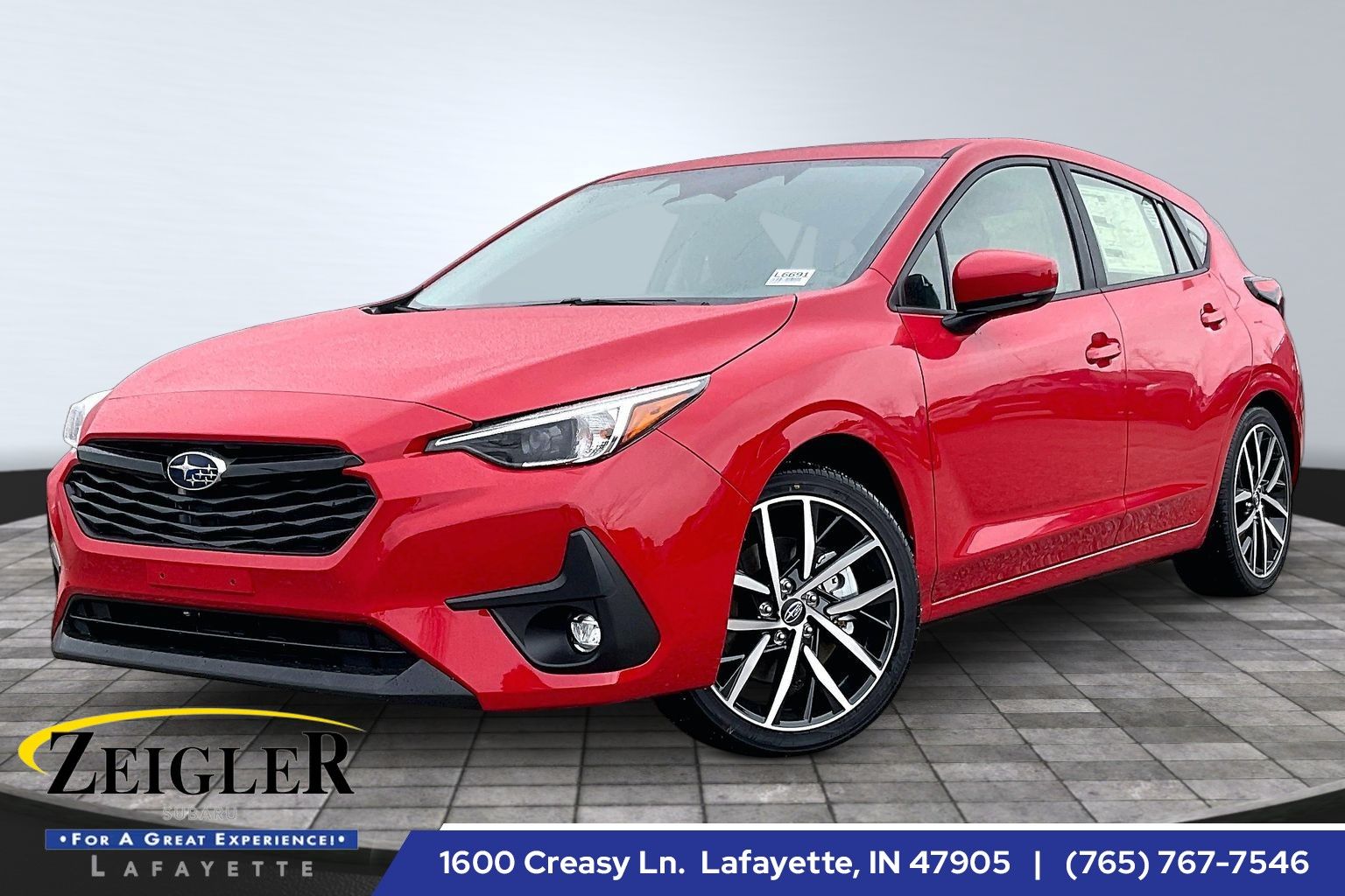 Pure Red 2026 Subaru Impreza Sport AWD Wagon All-Wheel Drive Continuously Variable Transmission