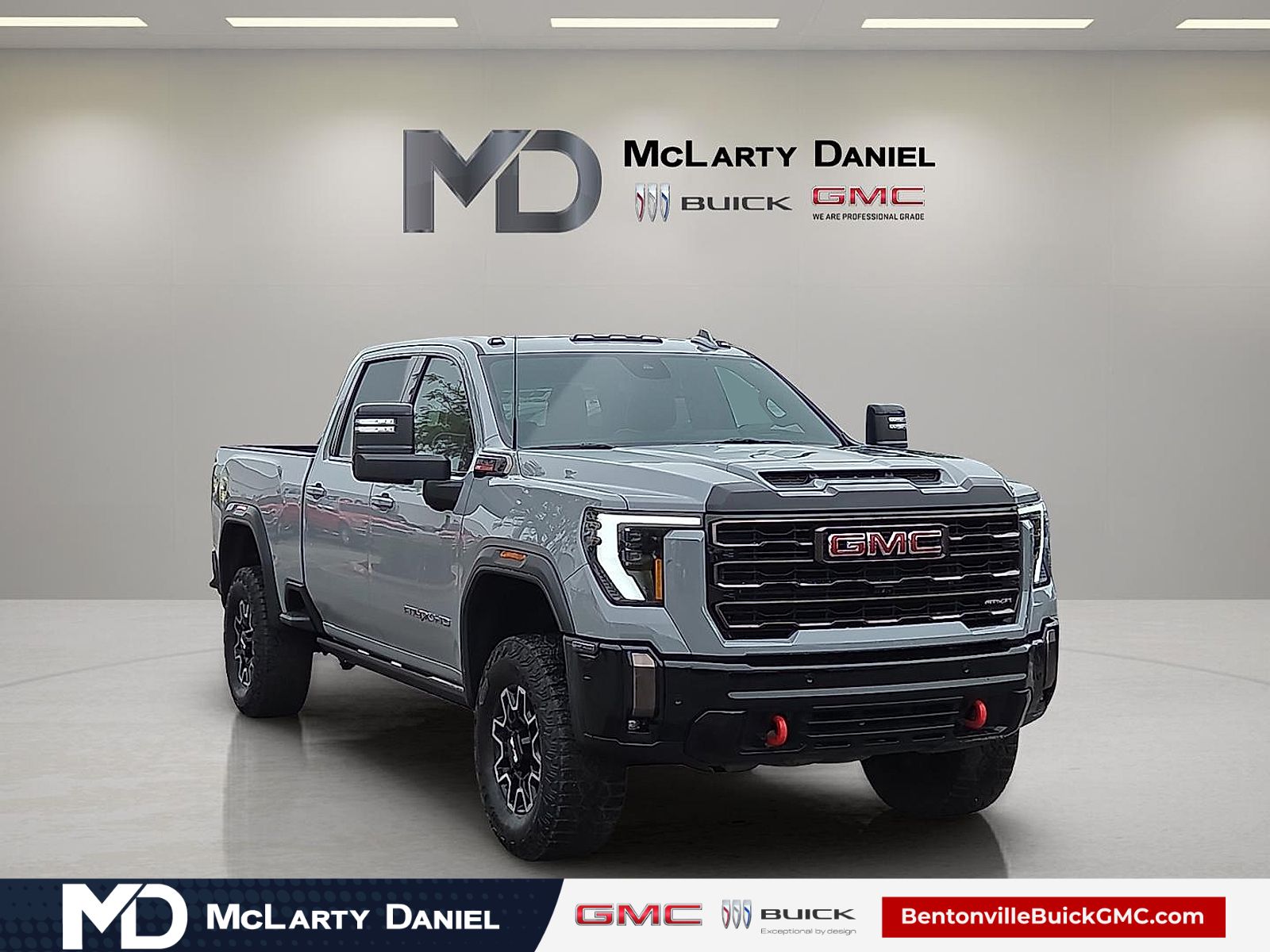 Thunderstorm Gray 2024 GMC Sierra 2500HD AT4X Crew Cab 4WD Pickup Truck Four-Wheel Drive Automatic