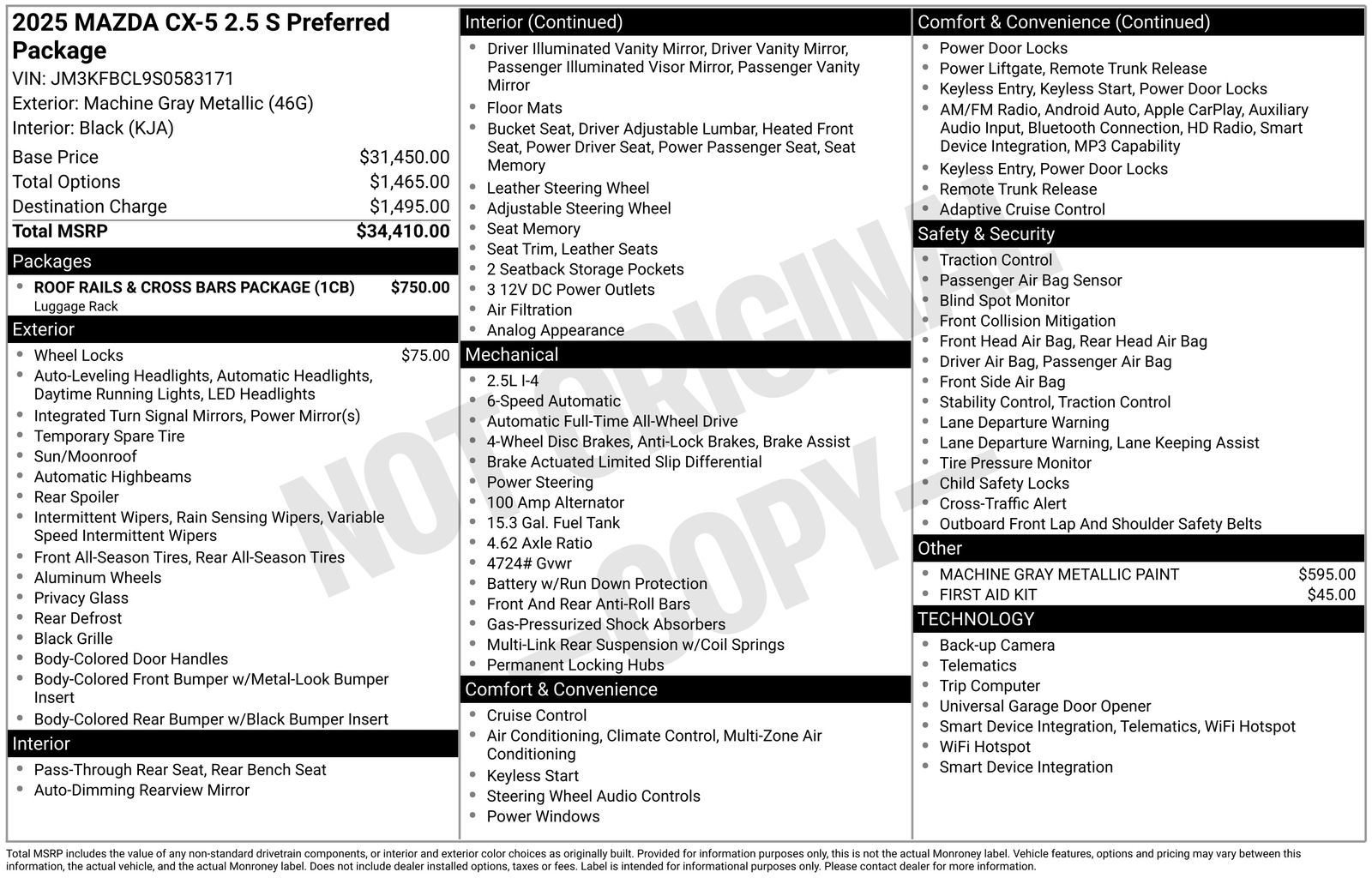 Used Car 2025 Mazda Cx-5  Wagon 4 Dr. 2.5 S Preferred Package All Wheel Drive For Sale Under $30,000 In Austin, Texas