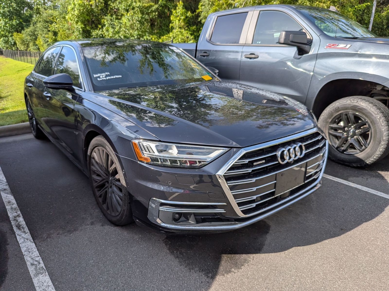 Moonlight Blue 2019 Audi A8 L 55 TFSI quattro Sedan All-Wheel Drive 8-Speed Automatic