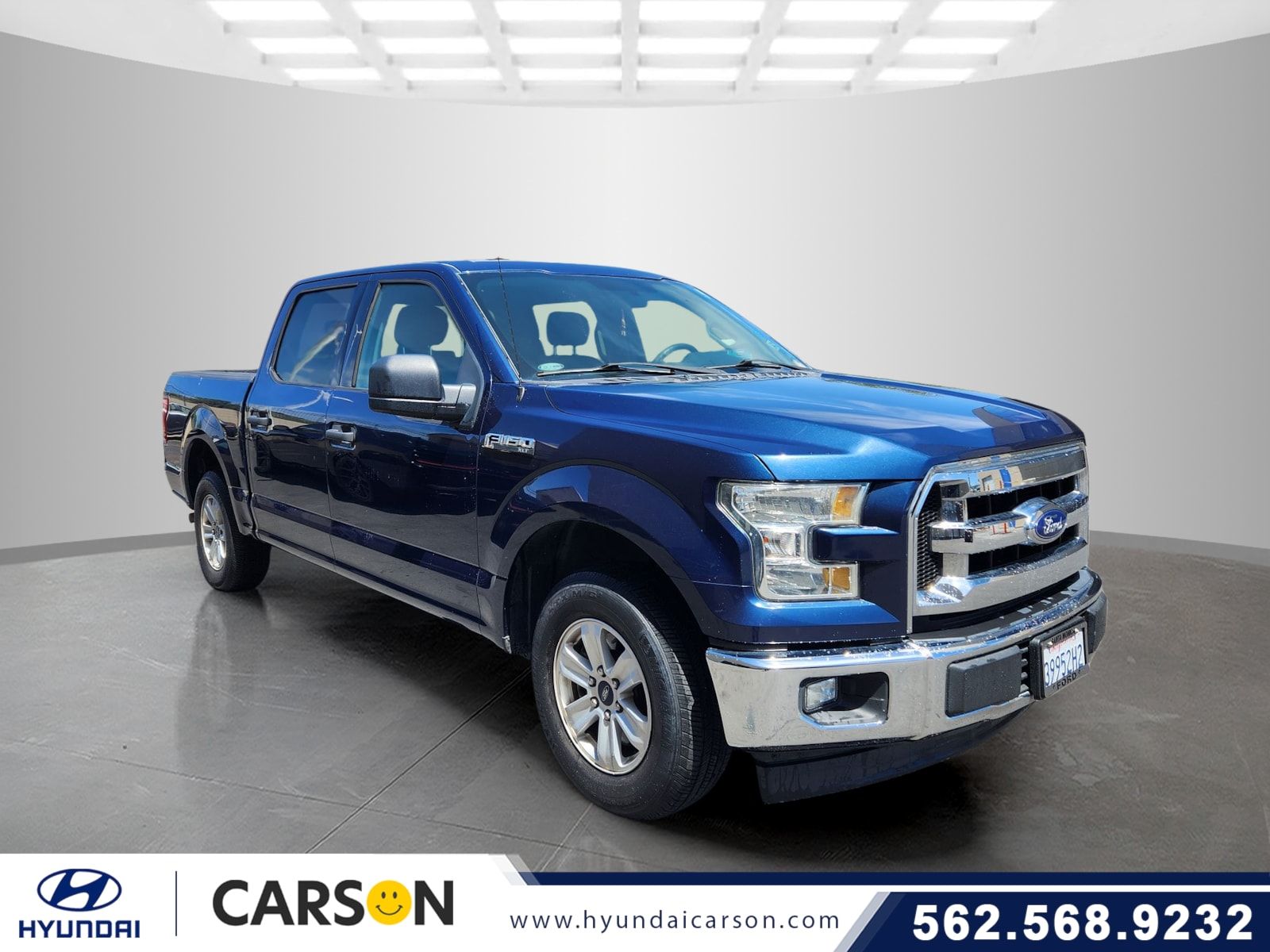 Blue 2017 Ford F-150 XLT SuperCrew Pickup Truck 4X2 6-Speed Automatic