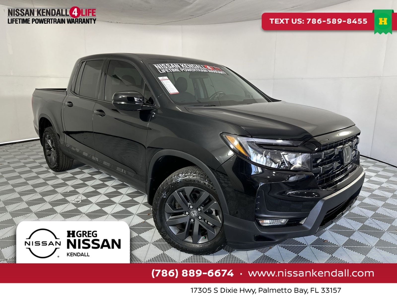 Crystal Black Pearl 2025 Honda Ridgeline Pickup Truck All-Wheel Drive 9-Speed Automatic