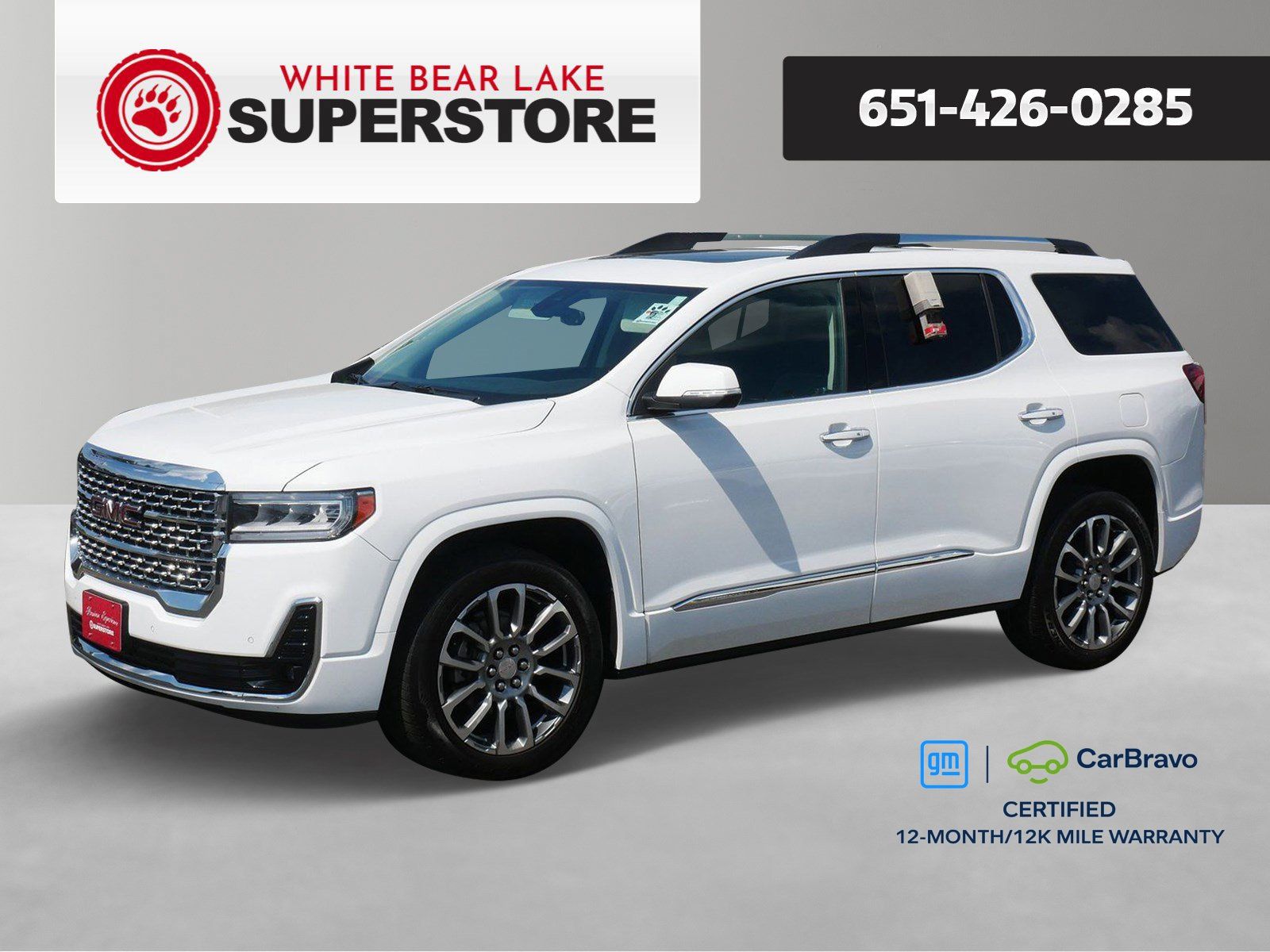 Summit White 2020 GMC Acadia SUV / Crossover Four-Wheel Drive 9-Speed Automatic
