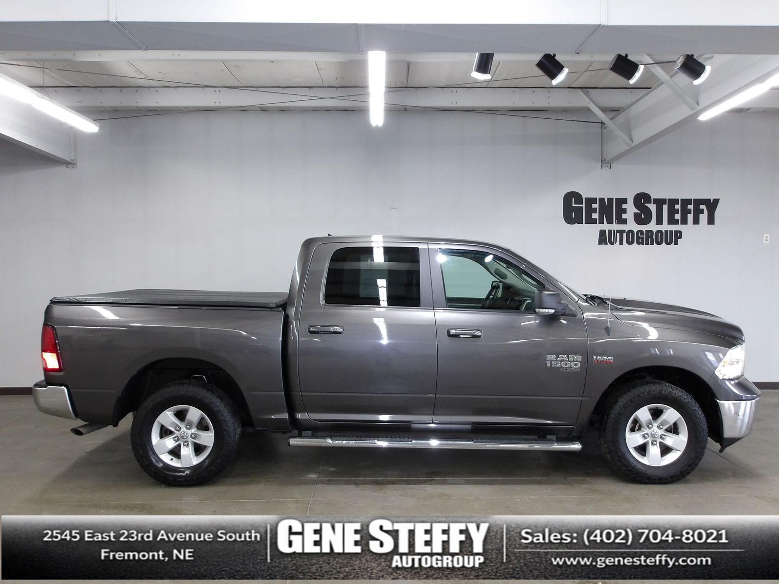 Gray (Granite Crystal Metallic Clearcoat) 2019 RAM 1500 Classic SLT Crew Cab 4WD Pickup Truck Four-Wheel Drive 8-Speed Automatic