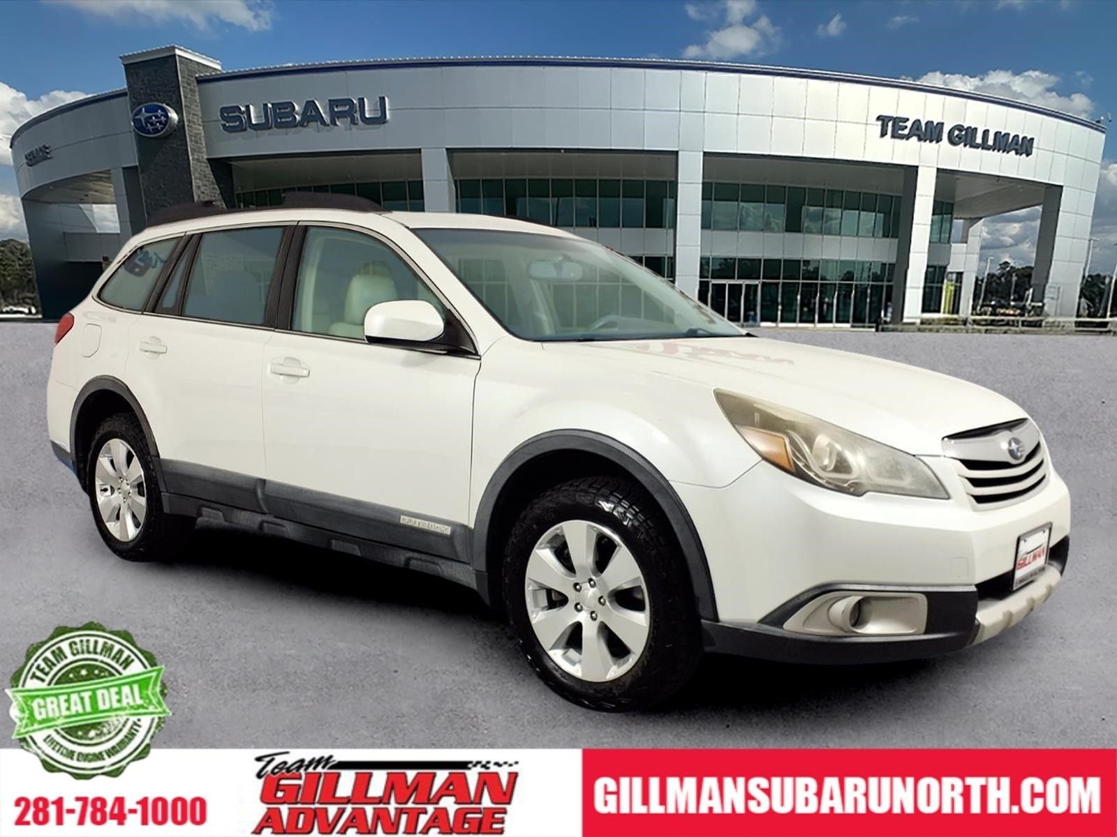 Satin White Pearl 2010 Subaru Outback 3.6R Limited Wagon All-Wheel Drive 5-Speed Automatic