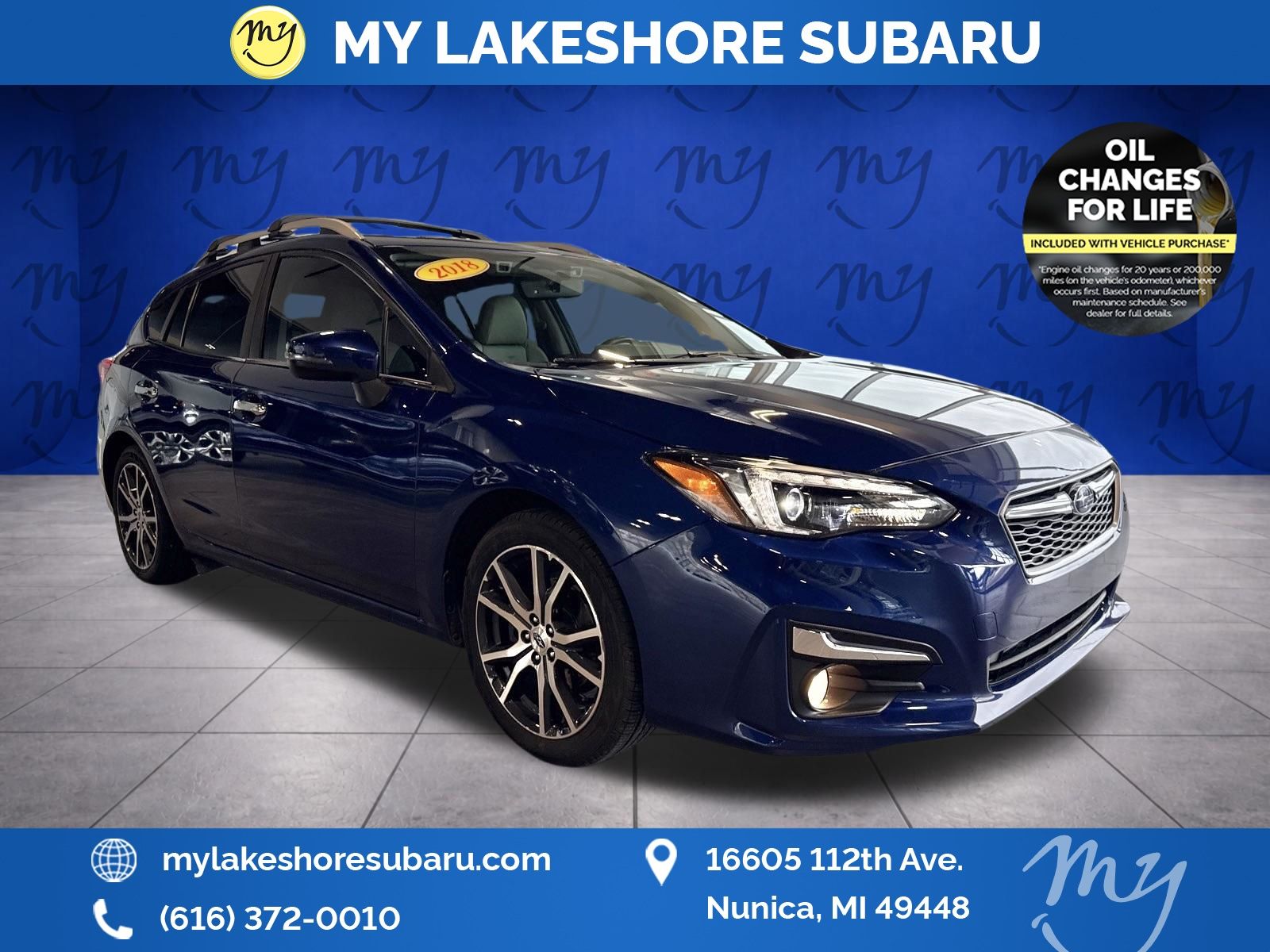 Lapis Blue Pearl 2018 Subaru Impreza 2.0i Limited Hatchback AWD Hatchback All-Wheel Drive Continuously Variable Transmission