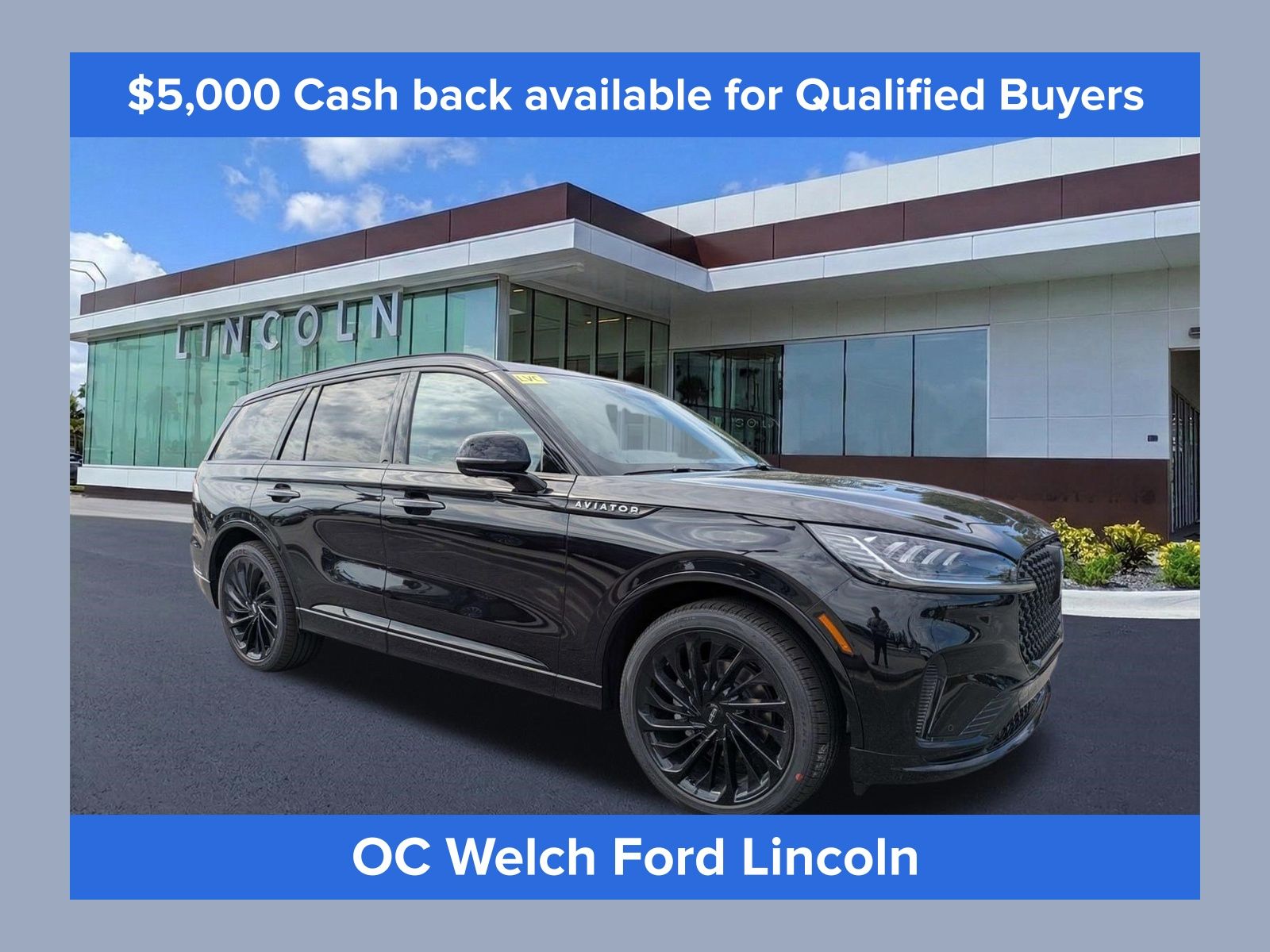 Black Metallic 2026 Lincoln Aviator SUV / Crossover Rear-Wheel Drive Automatic