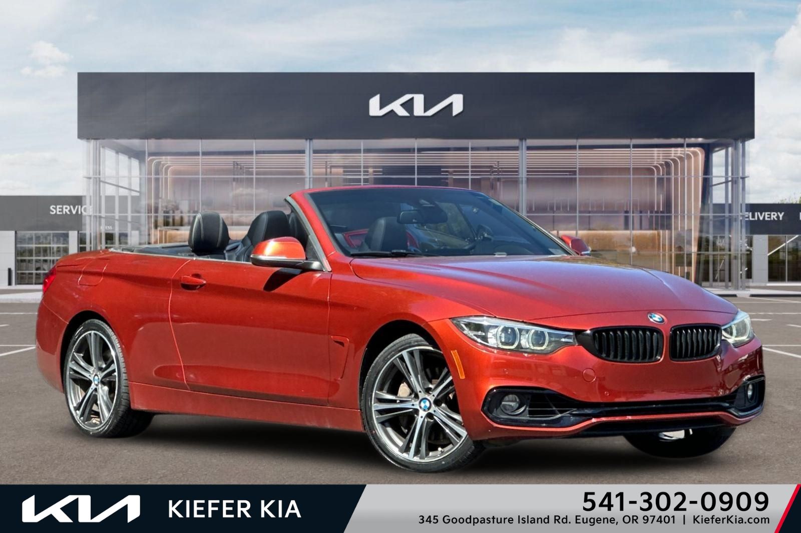 Sunset Orange Metallic 2018 BMW 4 Series Convertible All-Wheel Drive 8-Speed Automatic