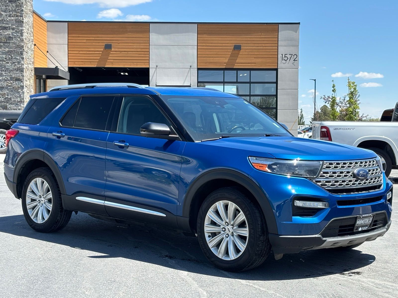 Blue 2022 Ford Explorer Hybrid Limited AWD SUV / Crossover All-Wheel Drive Automatic