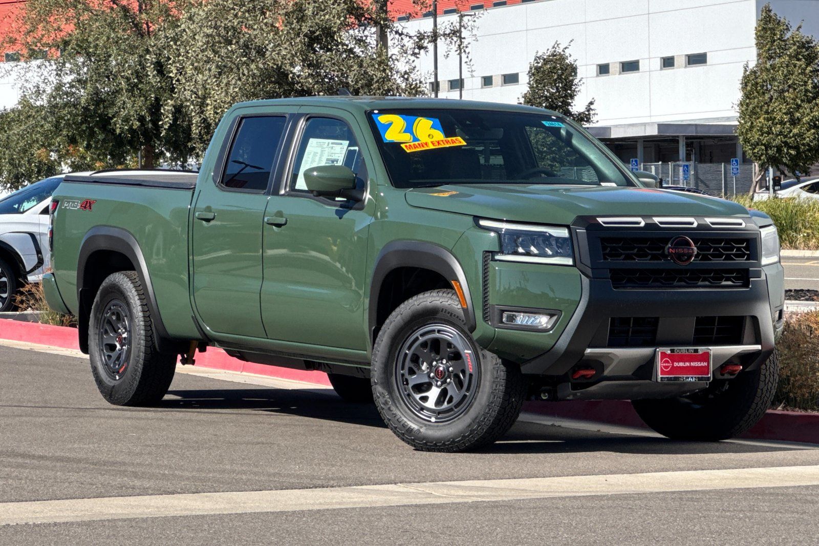 Tactical Green Metallic 2026 Nissan Frontier Pickup Truck Four-Wheel Drive 9-Speed Automatic Overdrive