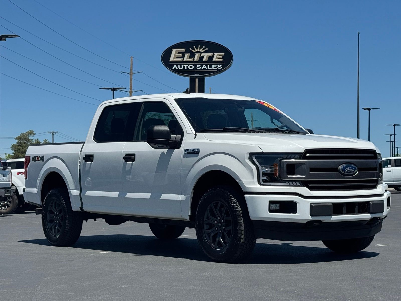 White 2019 Ford F-150 XLT SuperCrew 4WD Pickup Truck Four-Wheel Drive Automatic