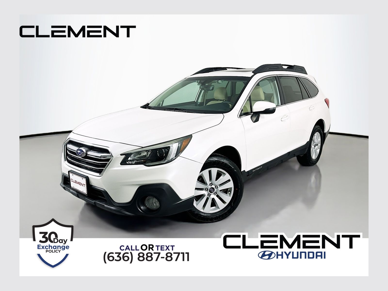Crystal White Pearl 2019 Subaru Outback 2.5i Premium AWD Wagon All-Wheel Drive Continuously Variable Transmission
