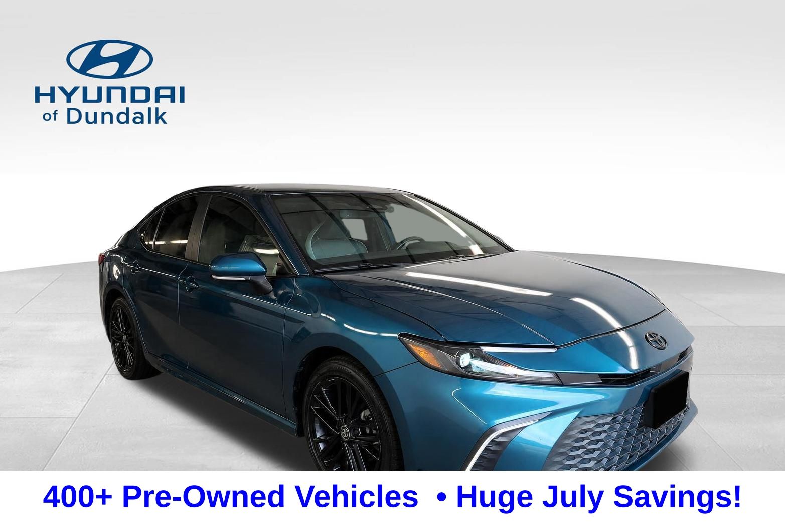 Blue 2025 Toyota Camry Sedan Front-Wheel Drive Continuously Variable Transmission