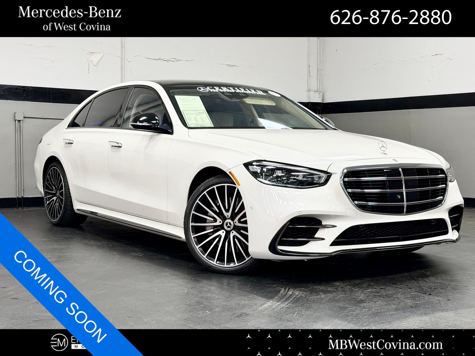 MANUFAKTUR Diamond White 2023 Mercedes-Benz S-Class S 580 4MATIC AWD Sedan All-Wheel Drive 9-Speed Automatic