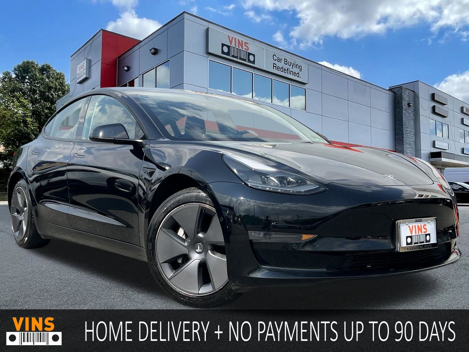 Black 2022 Tesla Model 3 Sedan All-Wheel Drive 1-Speed Automatic