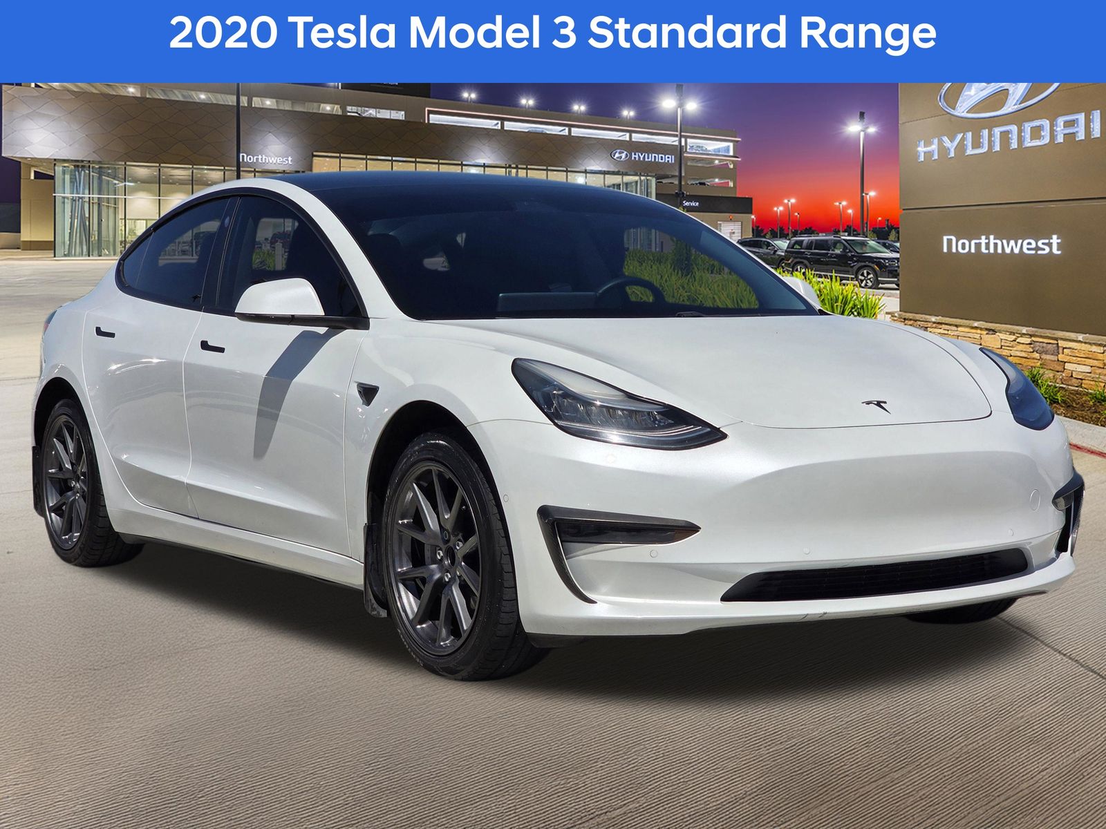 White 2020 Tesla Model 3 Standard Range AWD Sedan All-Wheel Drive 1-Speed Automatic
