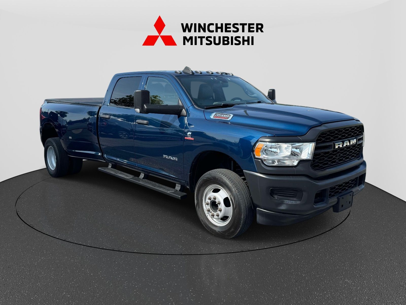 Patriot Blue Pearlcoat 2022 RAM 3500 Tradesman Crew Cab LB DRW 4WD Pickup Truck Four-Wheel Drive 6-Speed Automatic