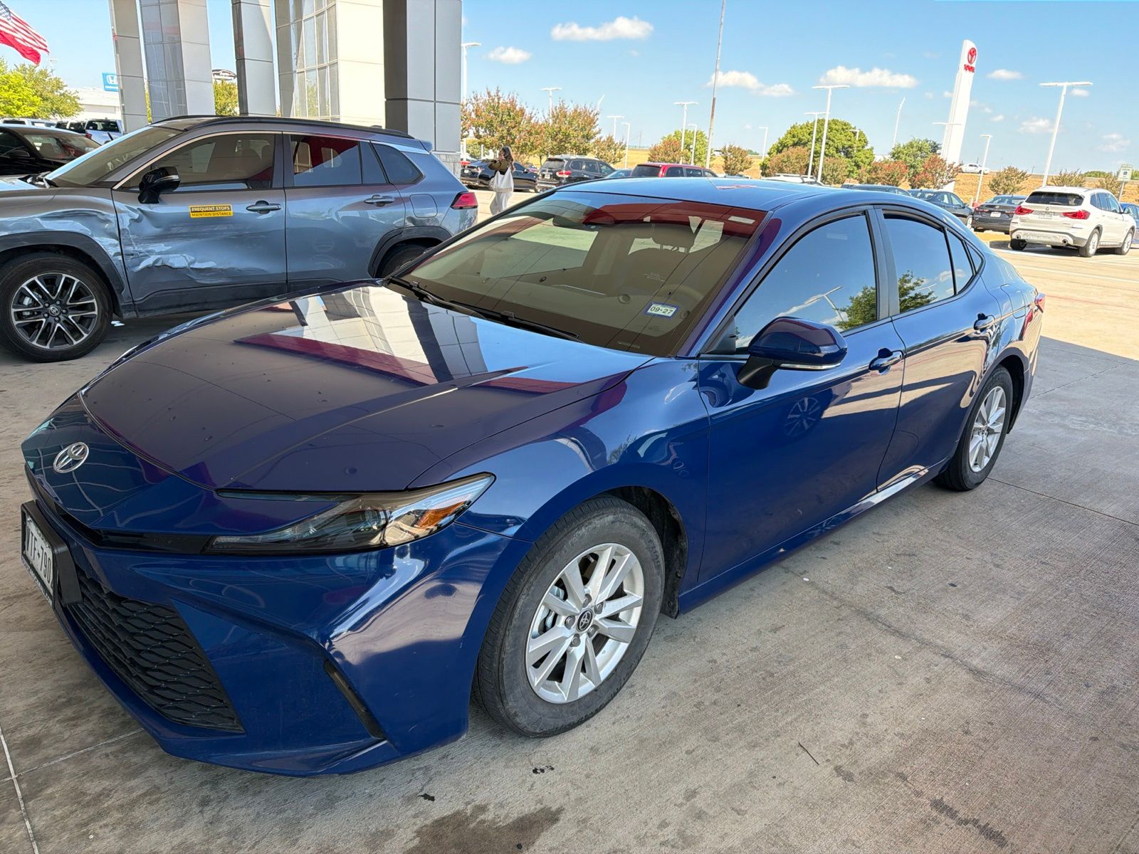 Blue 2025 Toyota Camry Sedan Front-Wheel Drive Continuously Variable Transmission