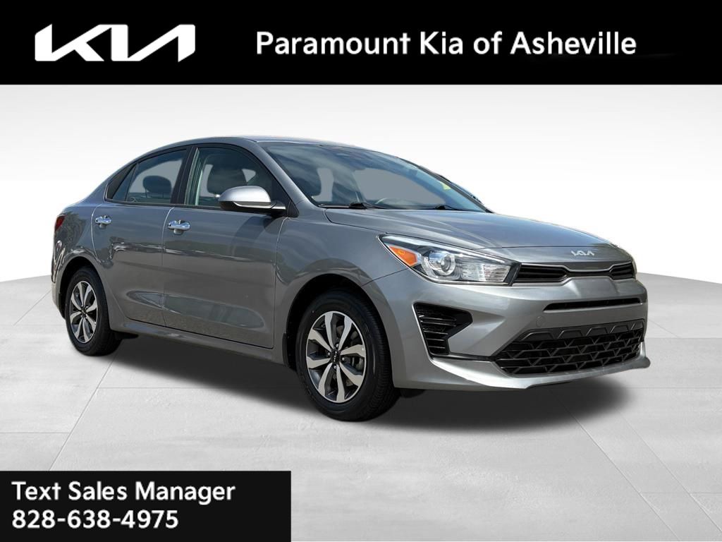 Steel Gray 2022 Kia Rio S FWD Sedan Front-Wheel Drive Continuously Variable Transmission