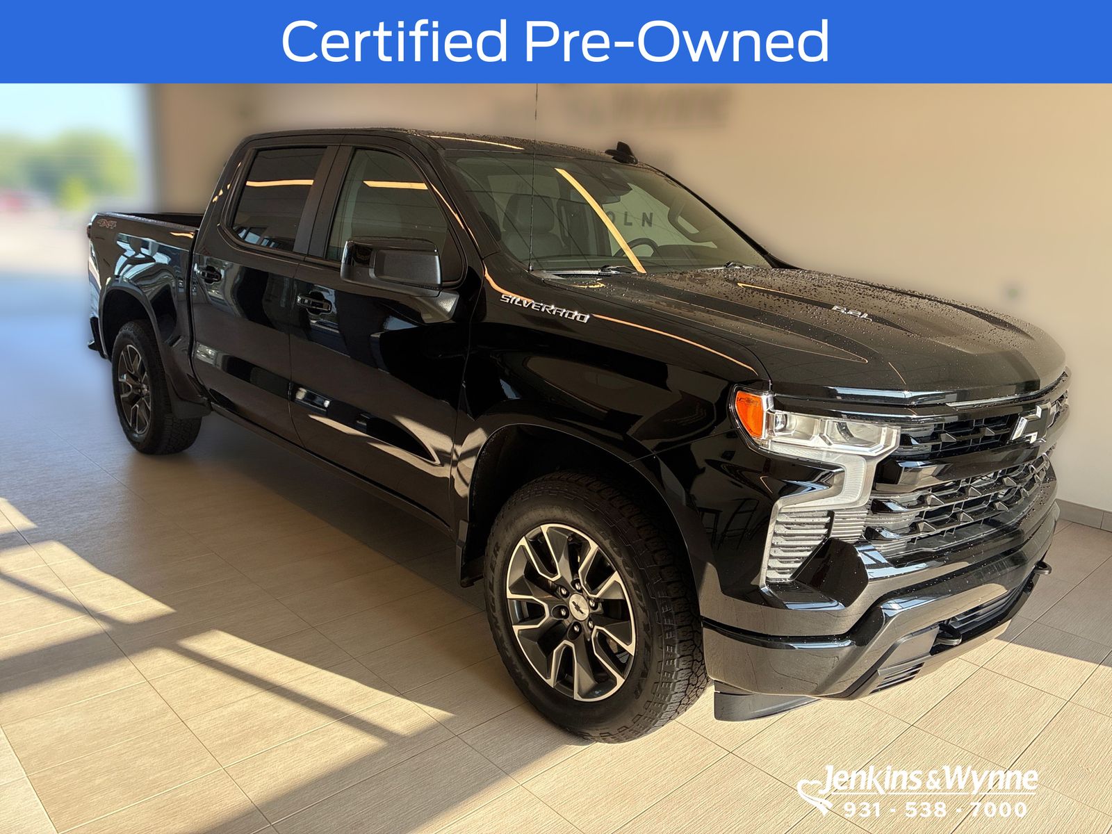 Black 2025 Chevrolet Silverado 1500 Pickup Truck Four-Wheel Drive Automatic