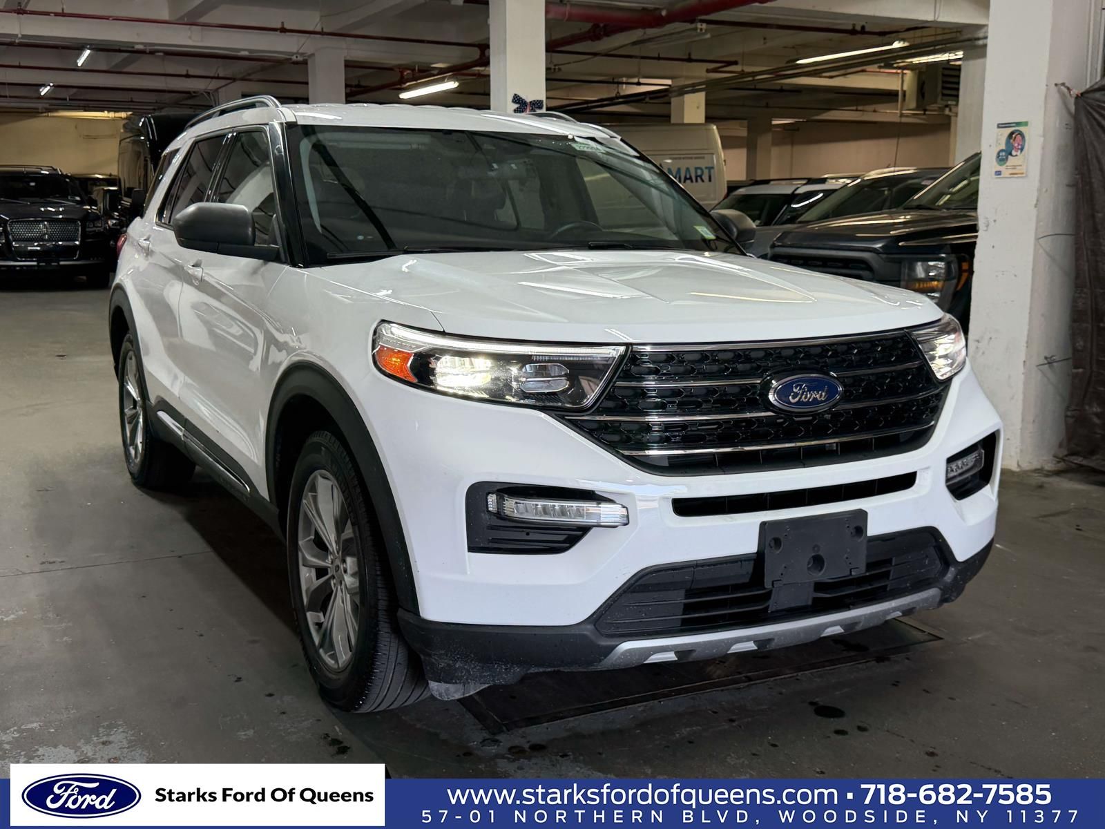 Oxford White 2021 Ford Explorer SUV / Crossover All-Wheel Drive Automatic