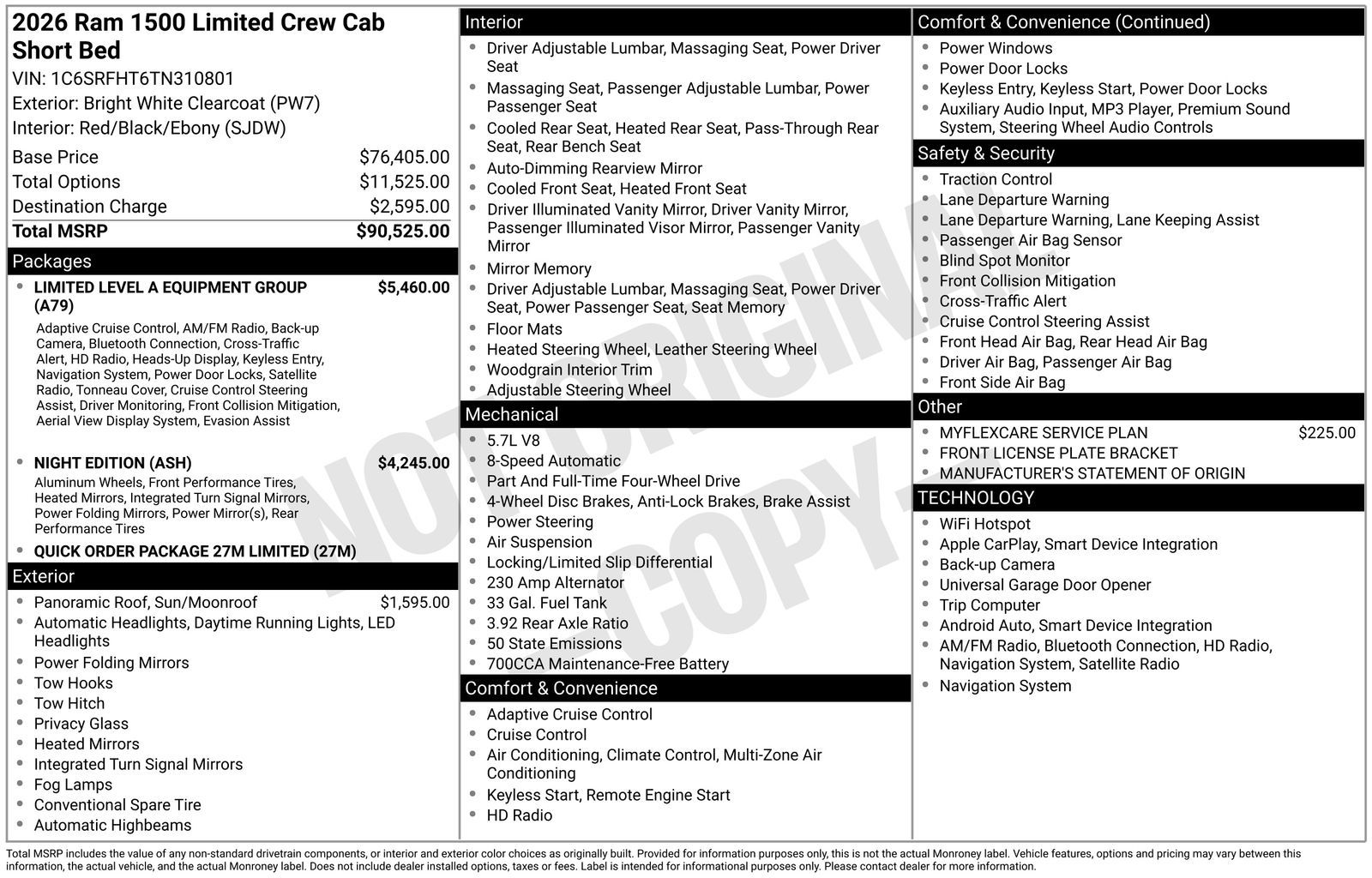 New 2026 Bright White Clearcoat RAM Limited image 5