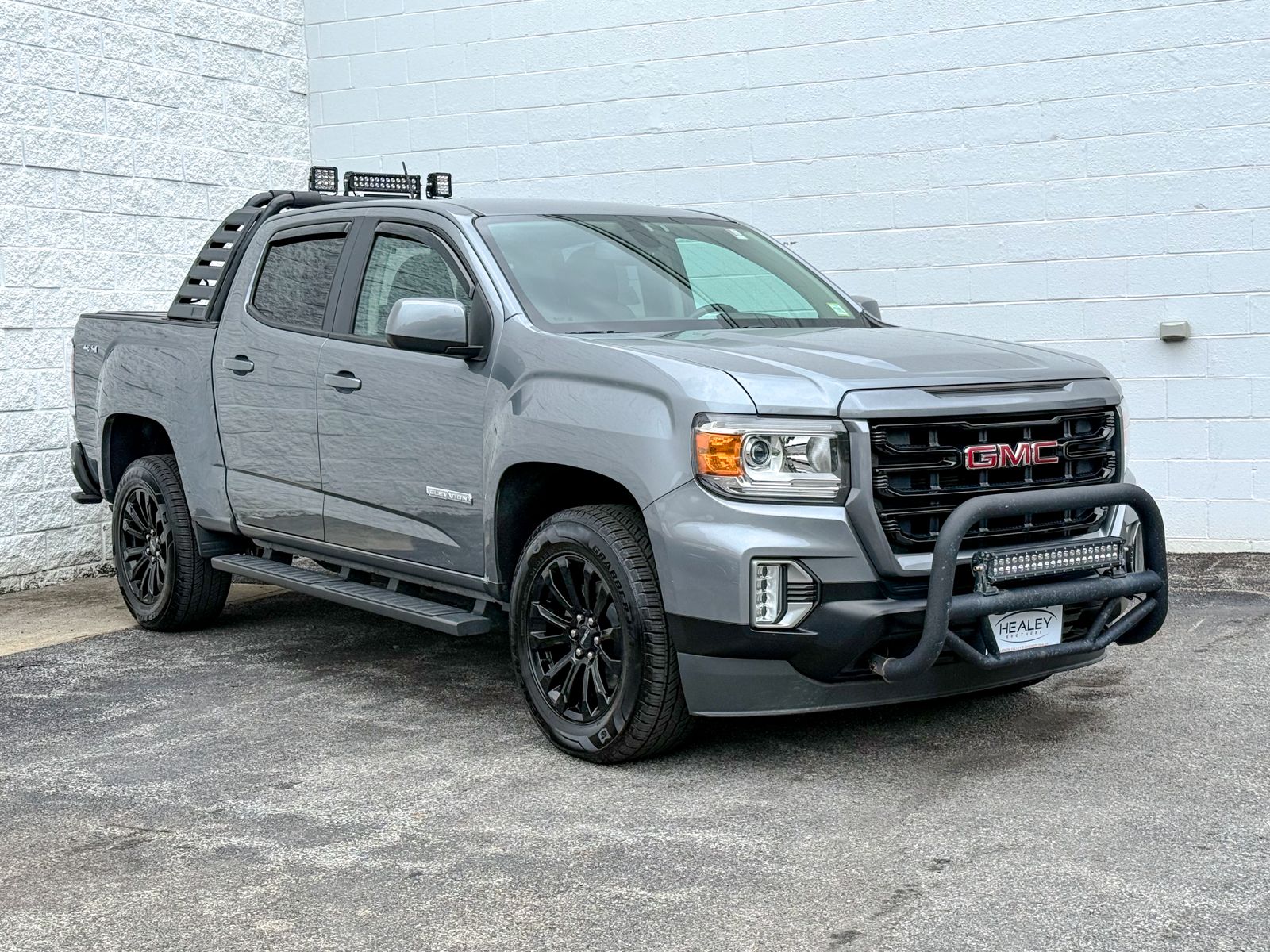 Gray (Satin Steel Metallic) 2021 GMC Canyon Pickup Truck Four-Wheel Drive 8-Speed Automatic