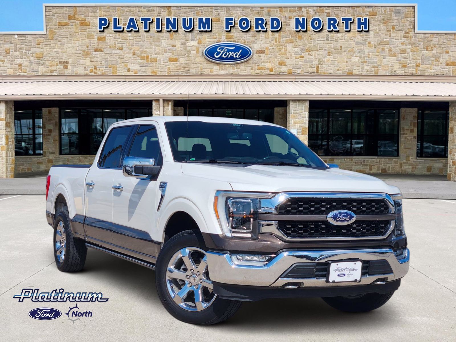 White Metallic 2021 Ford F-150 Pickup Truck Four-Wheel Drive Automatic