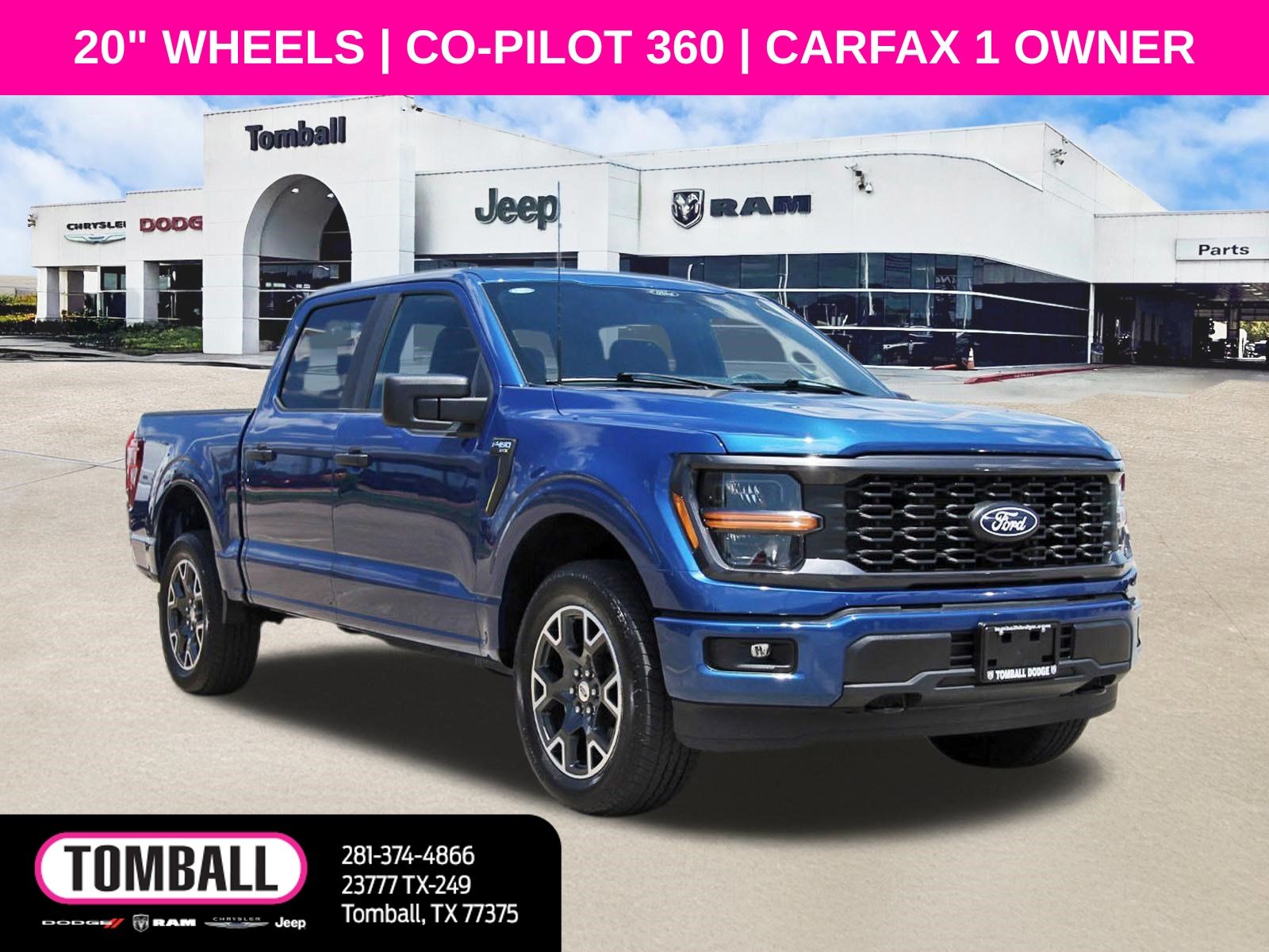 Blue Metallic 2025 Ford F-150 Pickup Truck Four-Wheel Drive Automatic