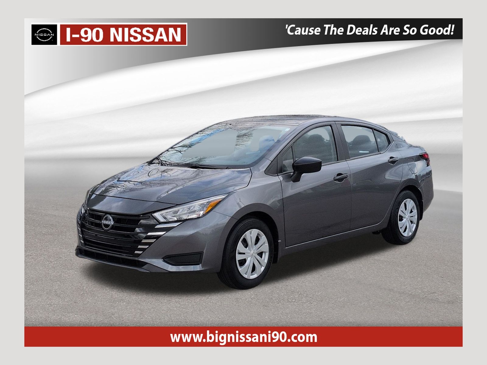 Gray (Gun Metallic) 2025 Nissan Versa S FWD Sedan Front-Wheel Drive Continuously Variable Transmission