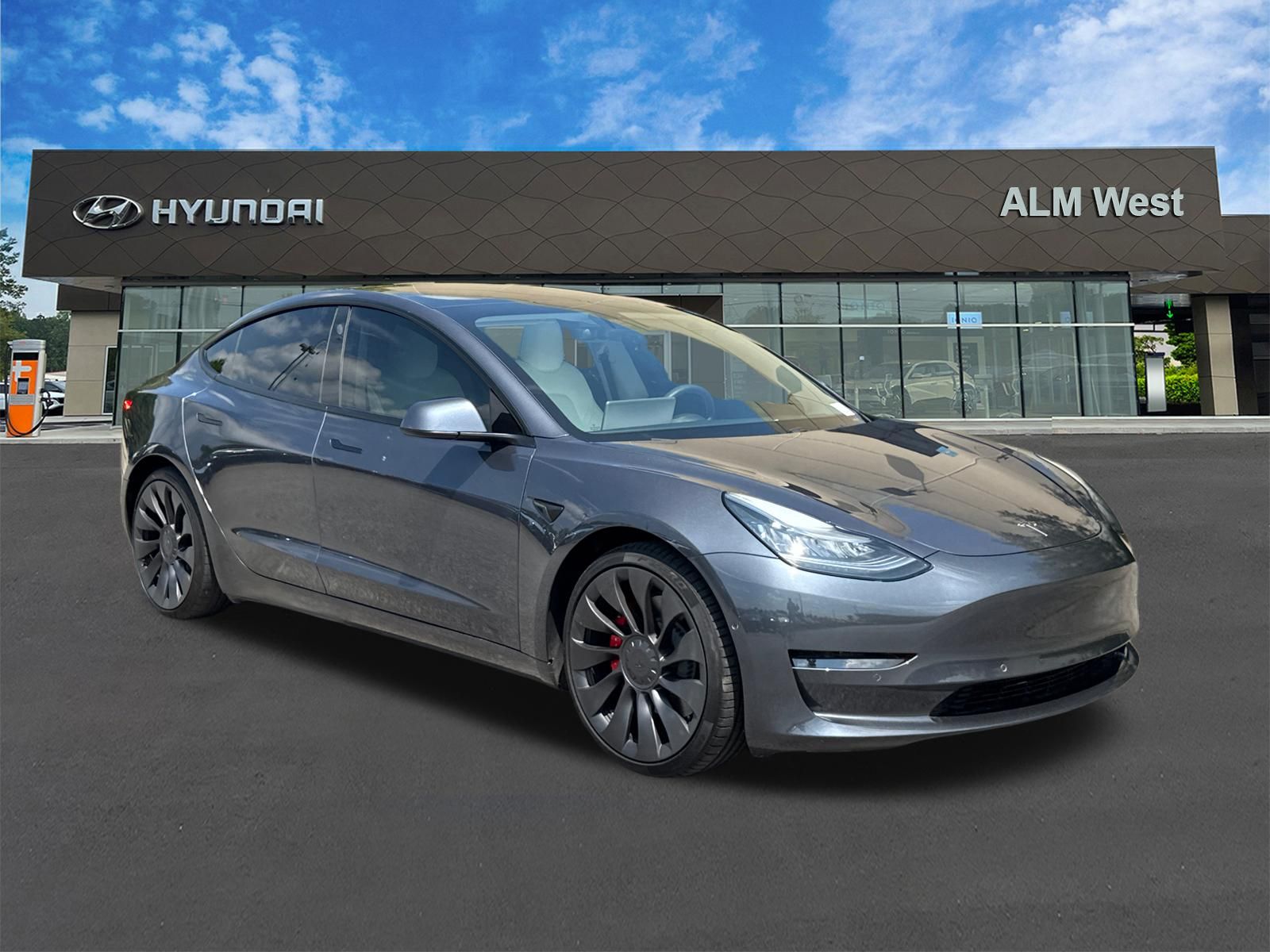 Used 2021 Gray Tesla Performance image 3