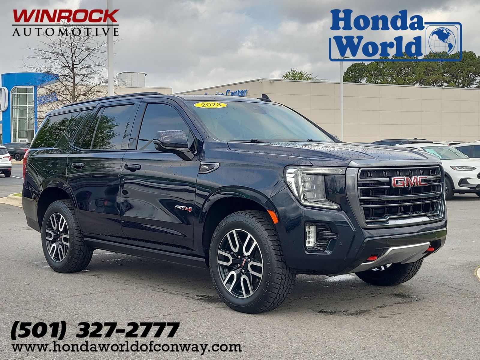 Midnight Blue Metallic 2023 GMC Yukon AT4 4WD SUV / Crossover Four-Wheel Drive