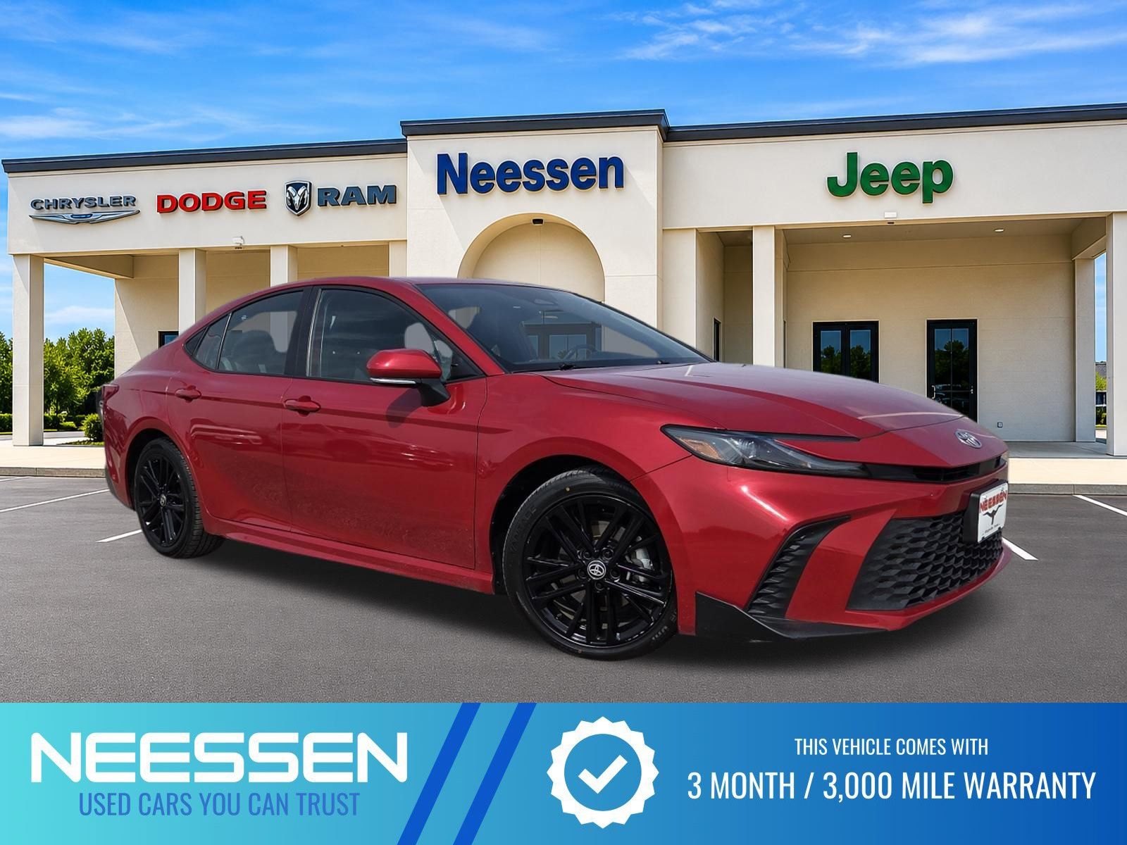 Red 2025 Toyota Camry SE FWD Sedan Front-Wheel Drive Continuously Variable Transmission
