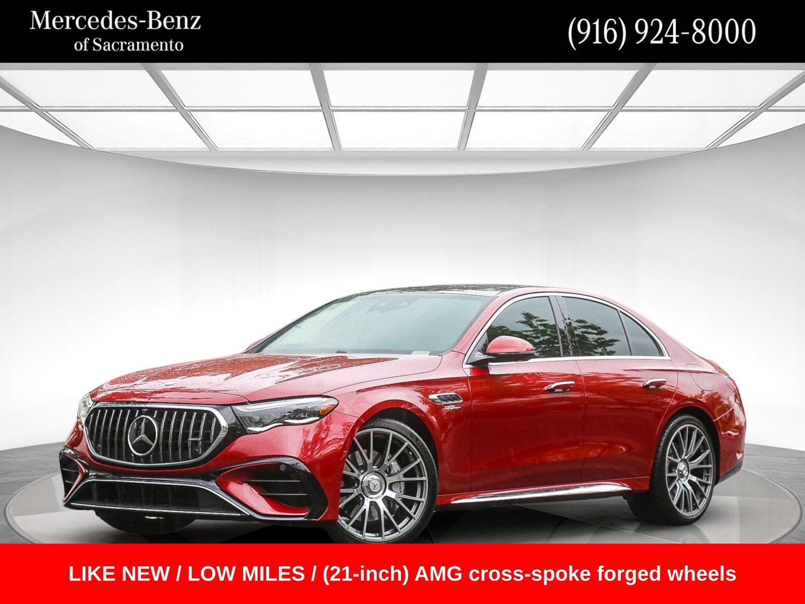 MANUFAKTUR Patagonia Red 2025 Mercedes-Benz E-Class AMG E 53 Hybrid 4MATIC+ Sedan All-Wheel Drive 9-Speed Automatic