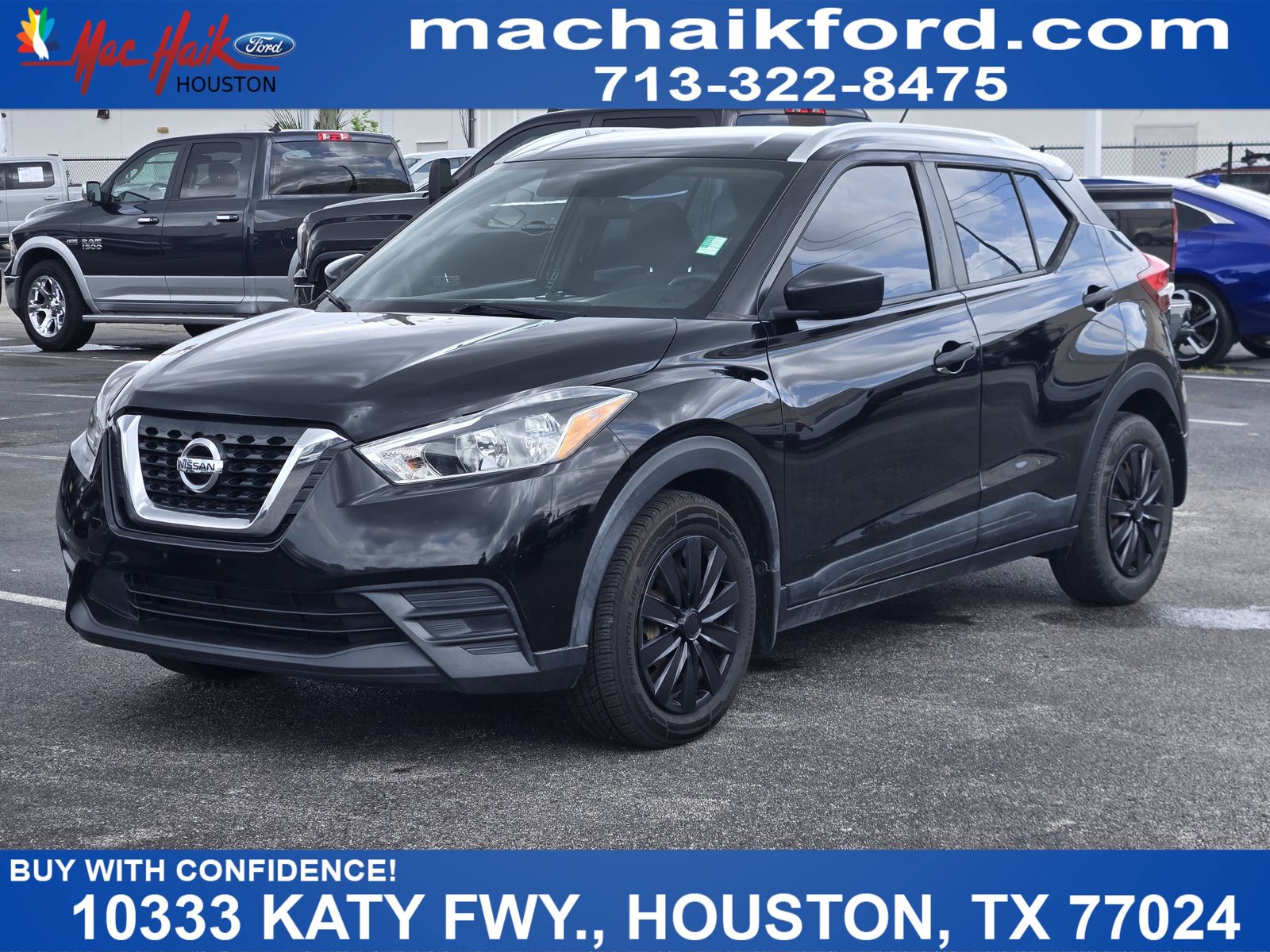 Super Black 2019 Nissan Kicks S FWD SUV / Crossover Front-Wheel Drive Continuously Variable Transmission