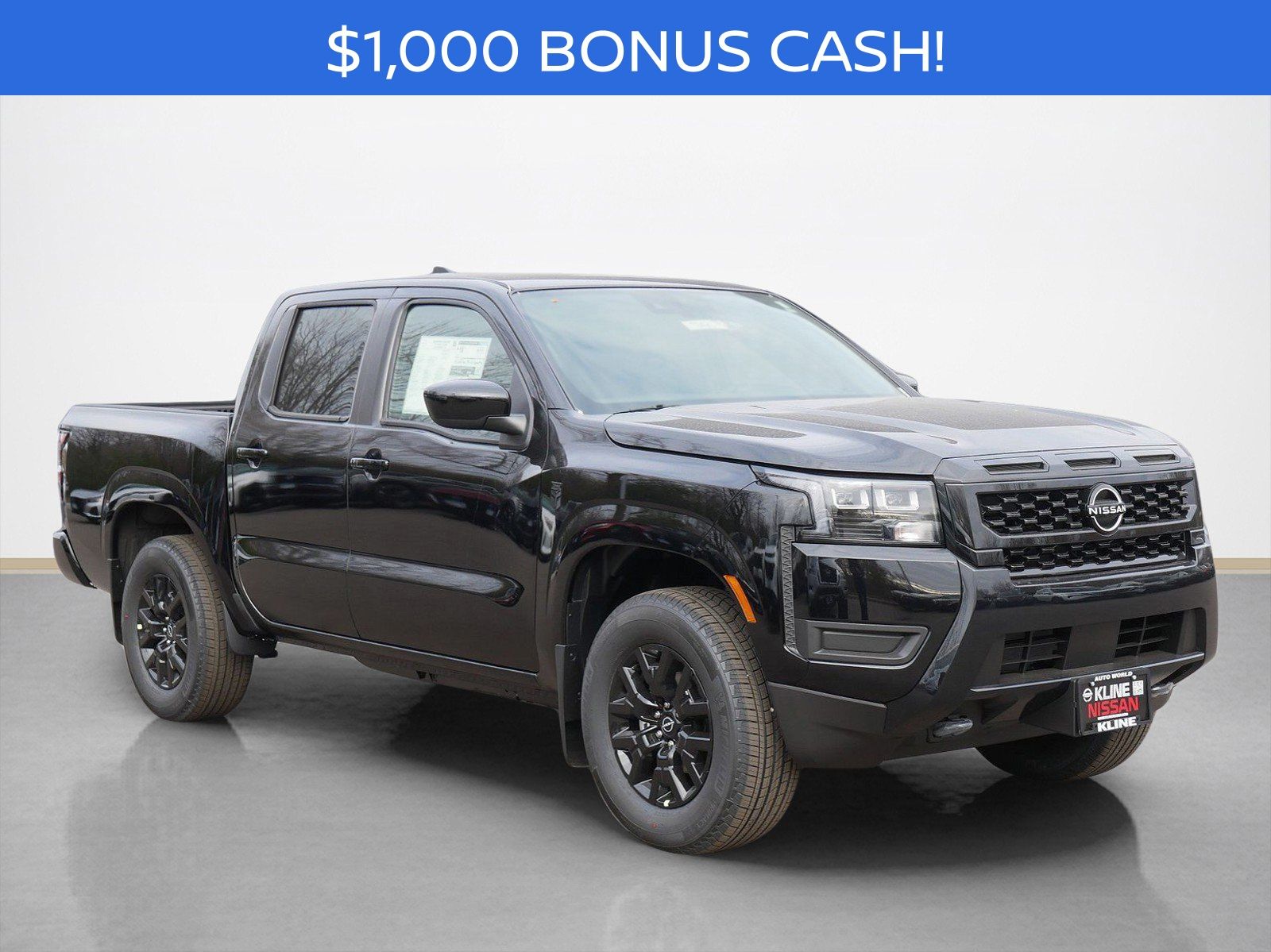 Super Black 2026 Nissan Frontier SV Crew Cab 4WD Pickup Truck Four-Wheel Drive 9-Speed Automatic Overdrive