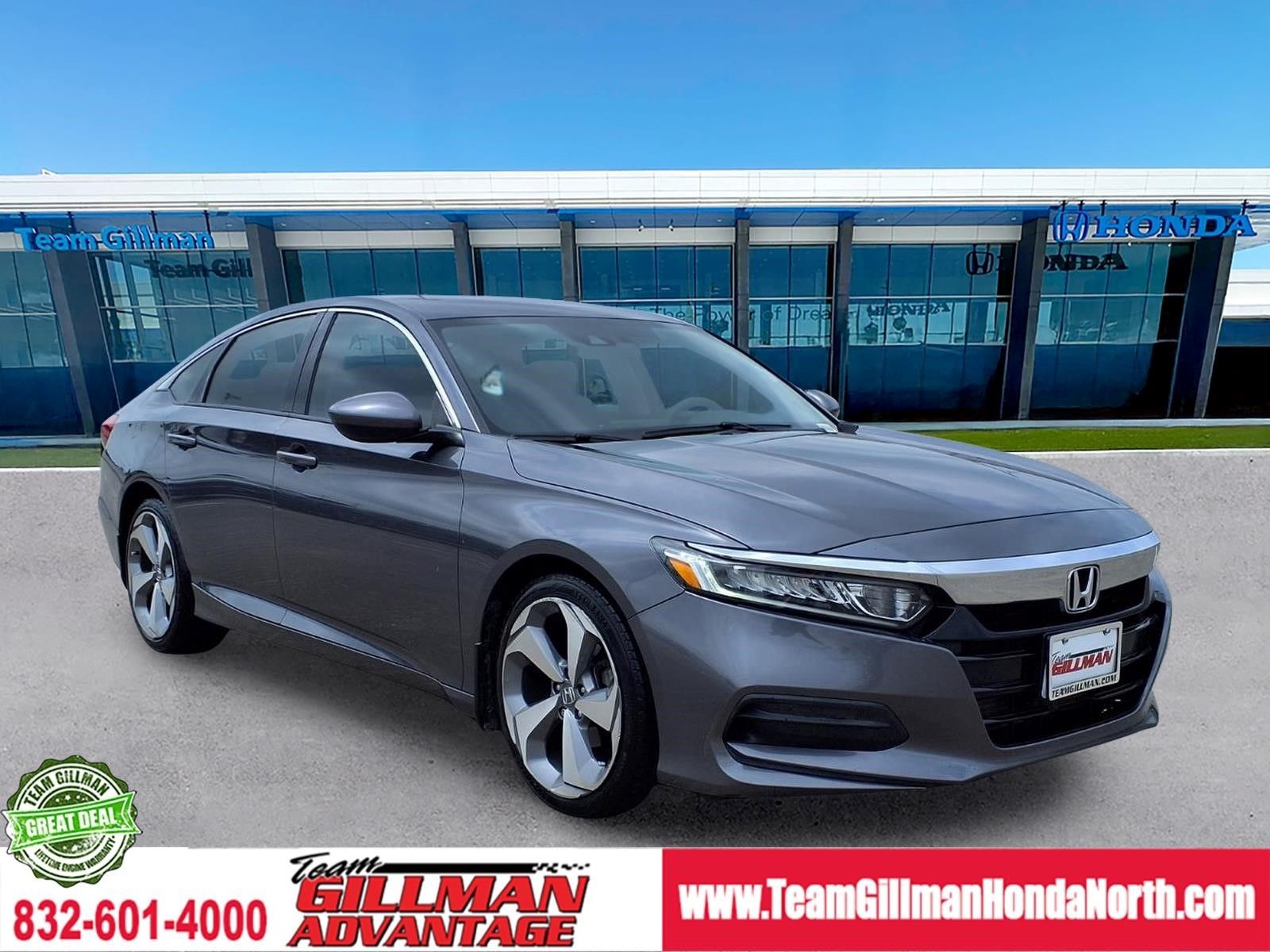 Gray (Modern Steel Metallic) 2018 Honda Accord 1.5T LX FWD Sedan Front-Wheel Drive Continuously Variable Transmission