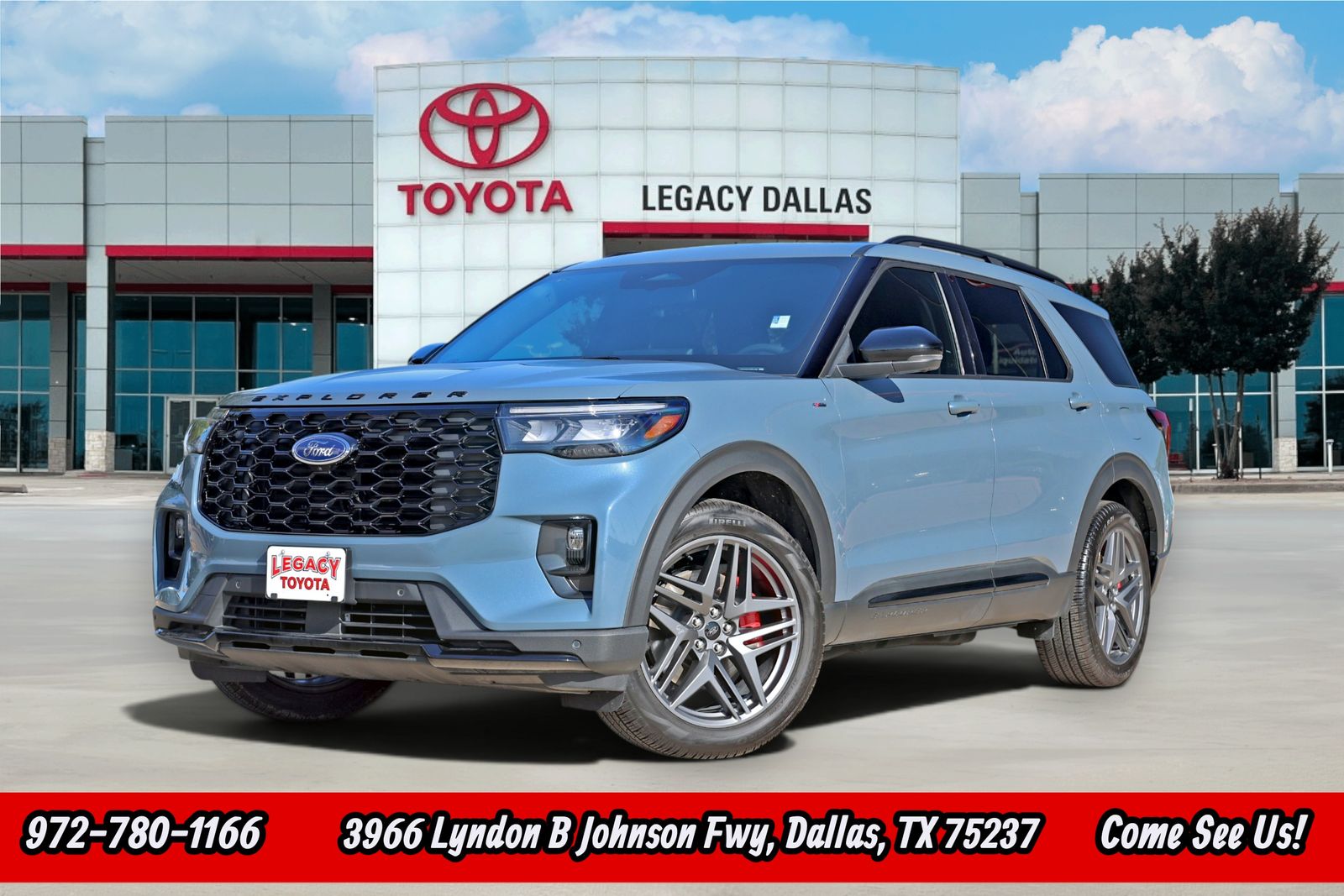 Vapor Blue Metallic 2026 Ford Explorer ST-Line AWD SUV / Crossover All-Wheel Drive Automatic