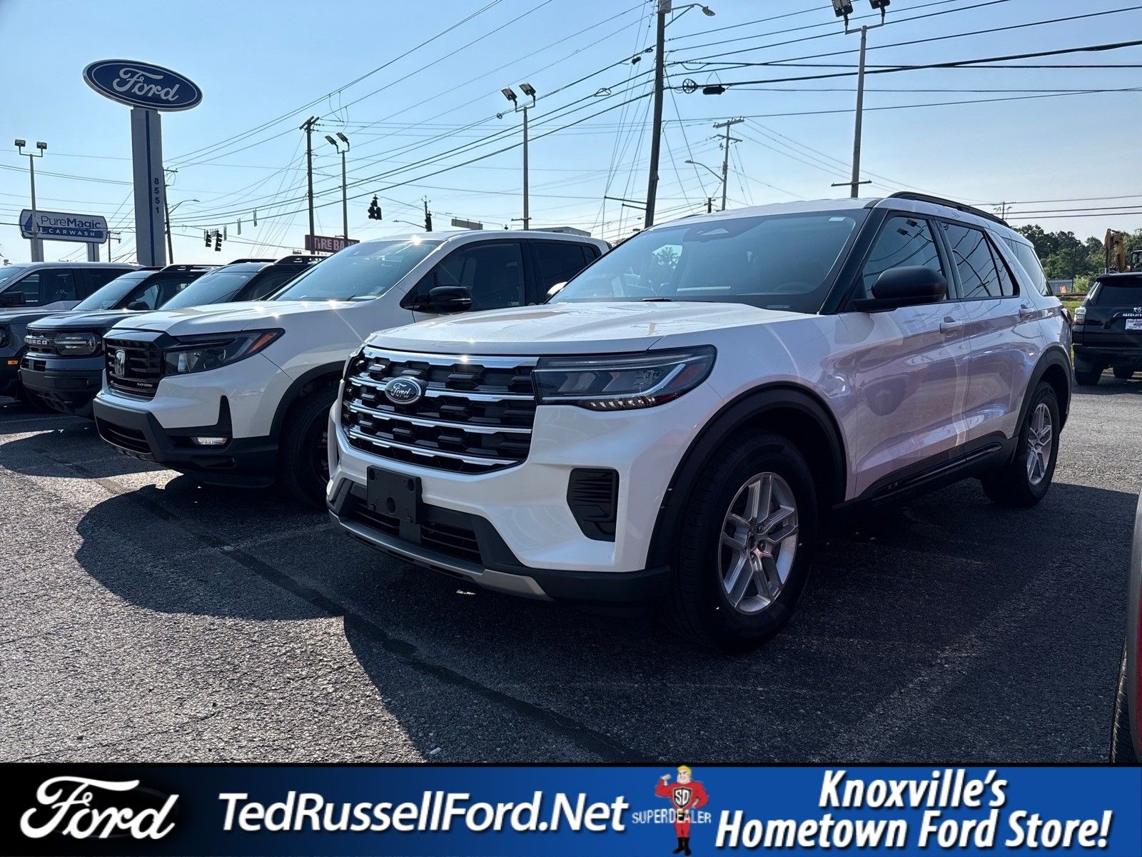 White Metallic 2026 Ford Explorer SUV / Crossover Rear-Wheel Drive Automatic