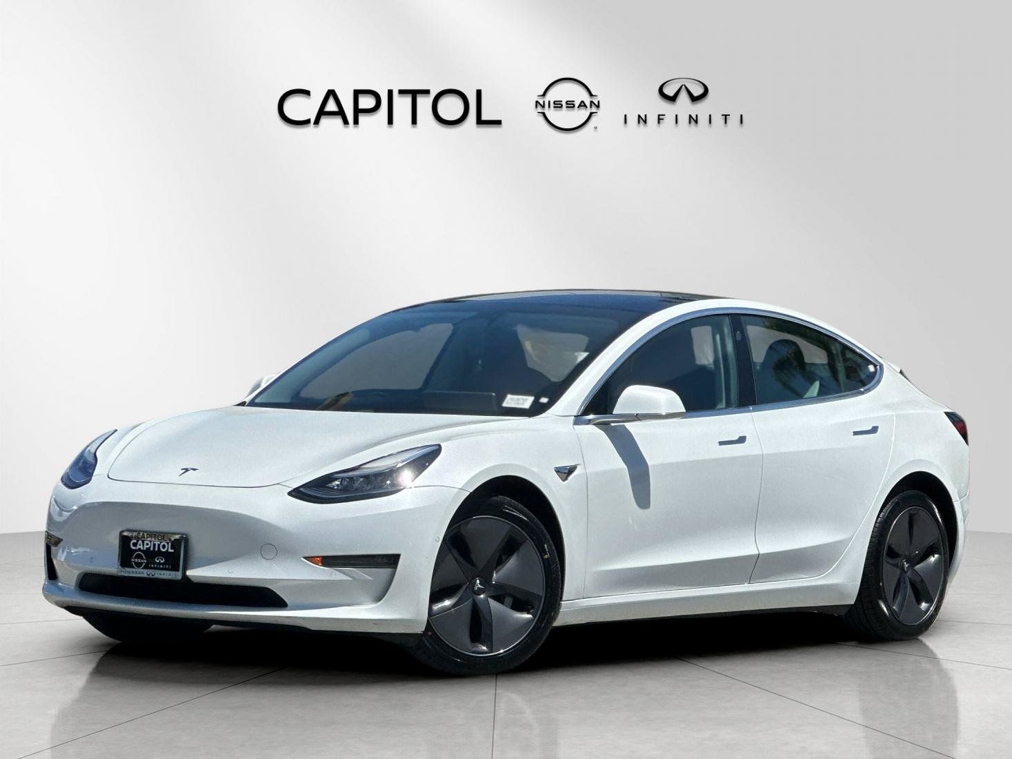 Pearl White Multi-Coat 2020 Tesla Model 3 Sedan All-Wheel Drive 1-Speed Automatic