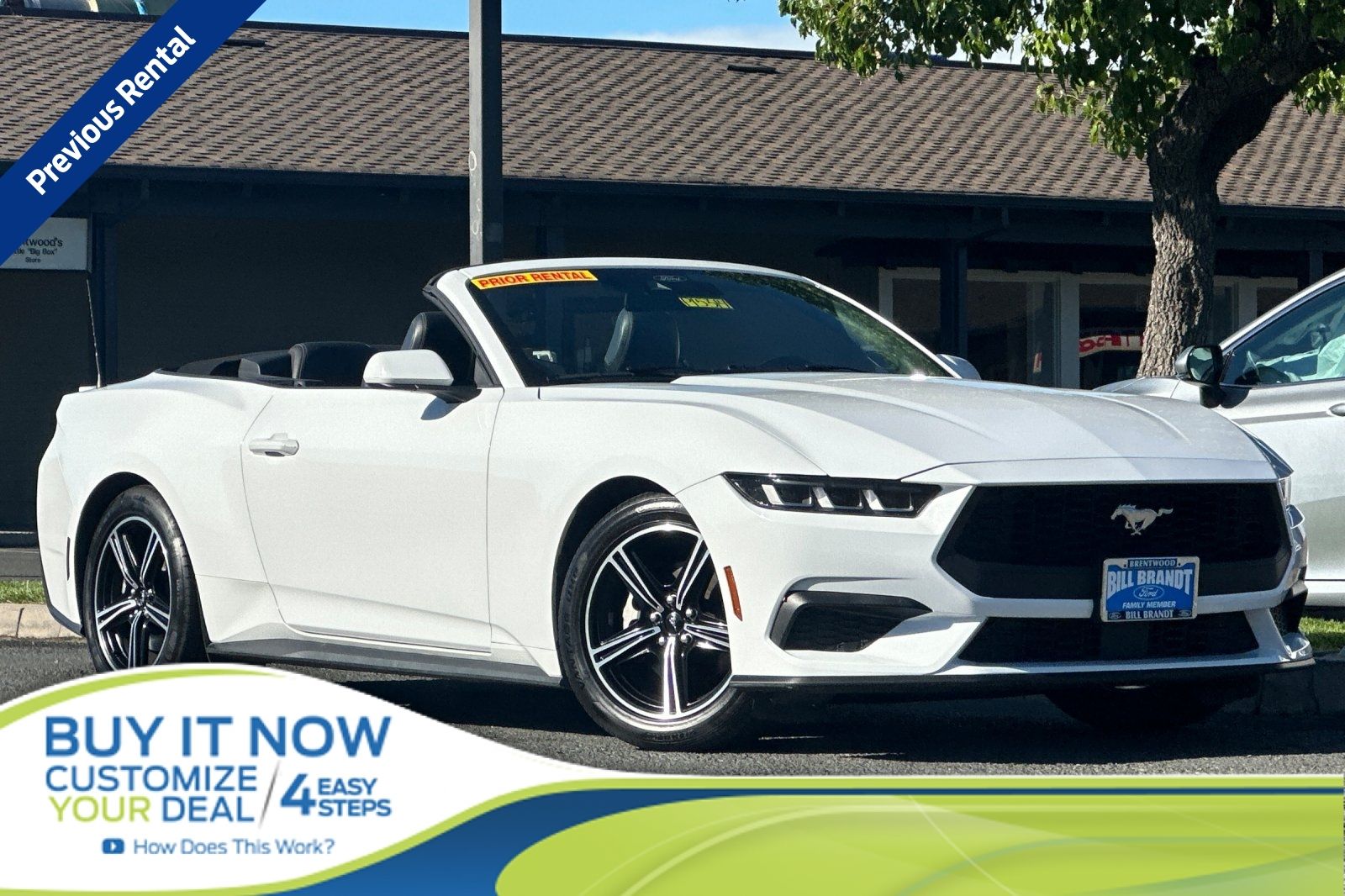 Oxford White 2025 Ford Mustang EcoBoost Premium Convertible RWD Convertible Rear-Wheel Drive Automatic