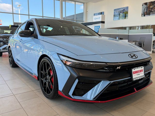 Blue 2026 Hyundai Elantra N Sedan Front-Wheel Drive 6-Speed Manual