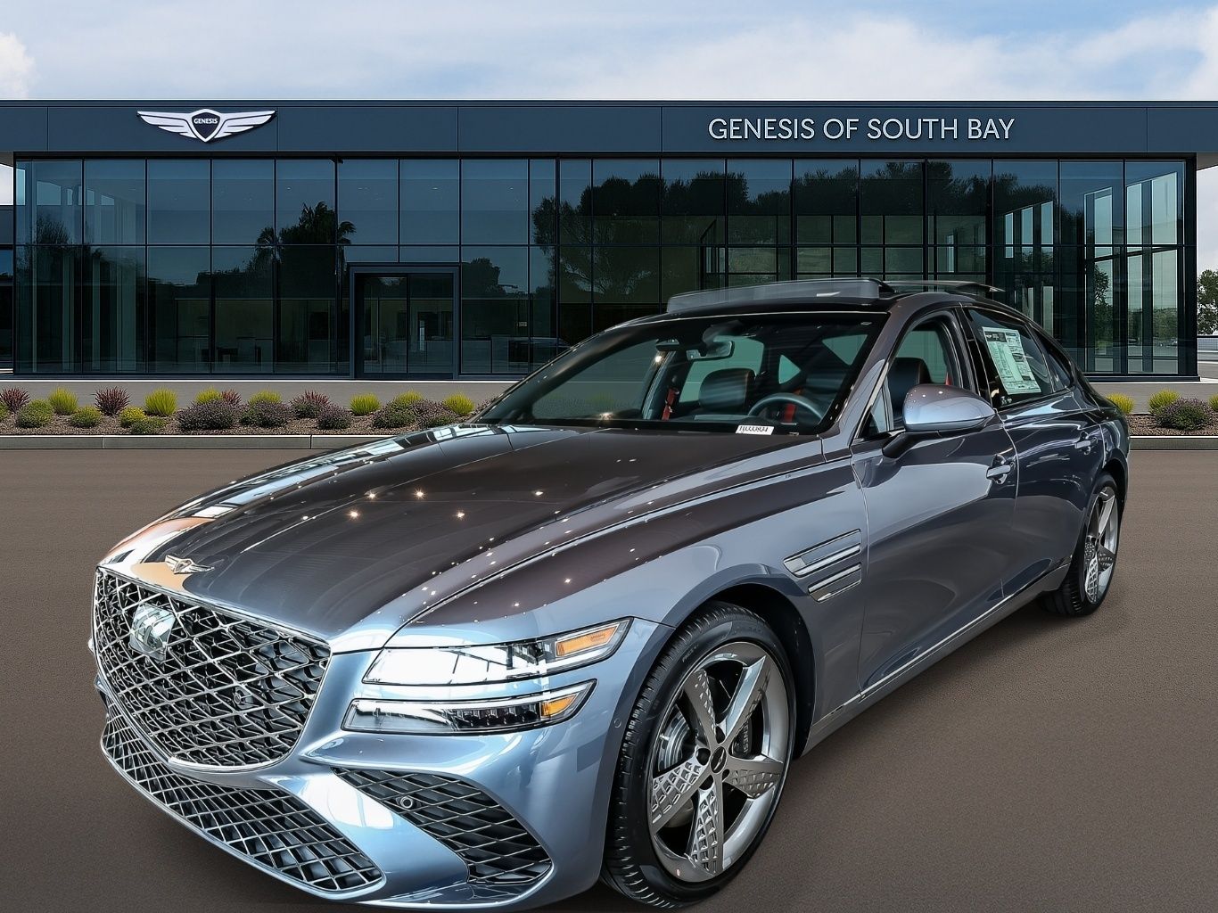 Ceres Blue 2026 Genesis G80 3.5T Sport Prestige AWD Sedan All-Wheel Drive 8-Speed Automatic