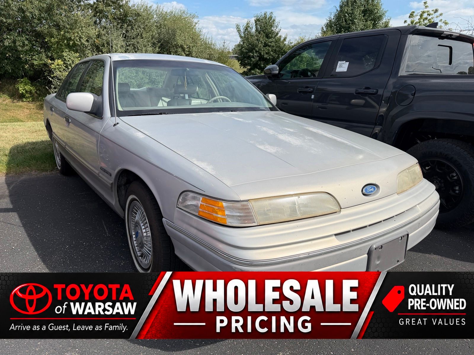 Silver 1992 Ford Crown Victoria Sedan Rear-Wheel Drive 4-Speed Automatic