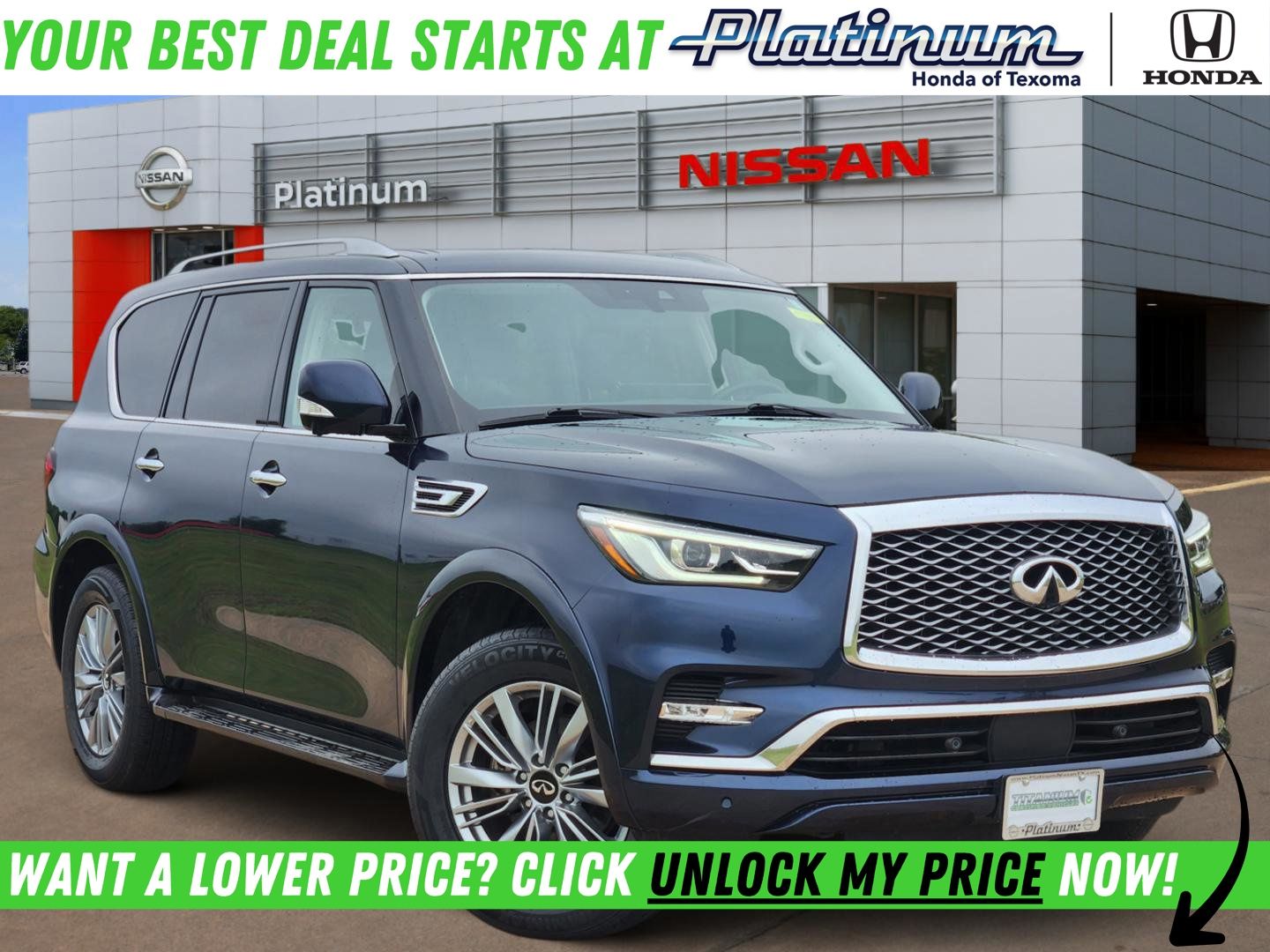 Hermosa Blue 2024 INFINITI QX80 Luxe RWD SUV / Crossover Rear-Wheel Drive 7-Speed Automatic