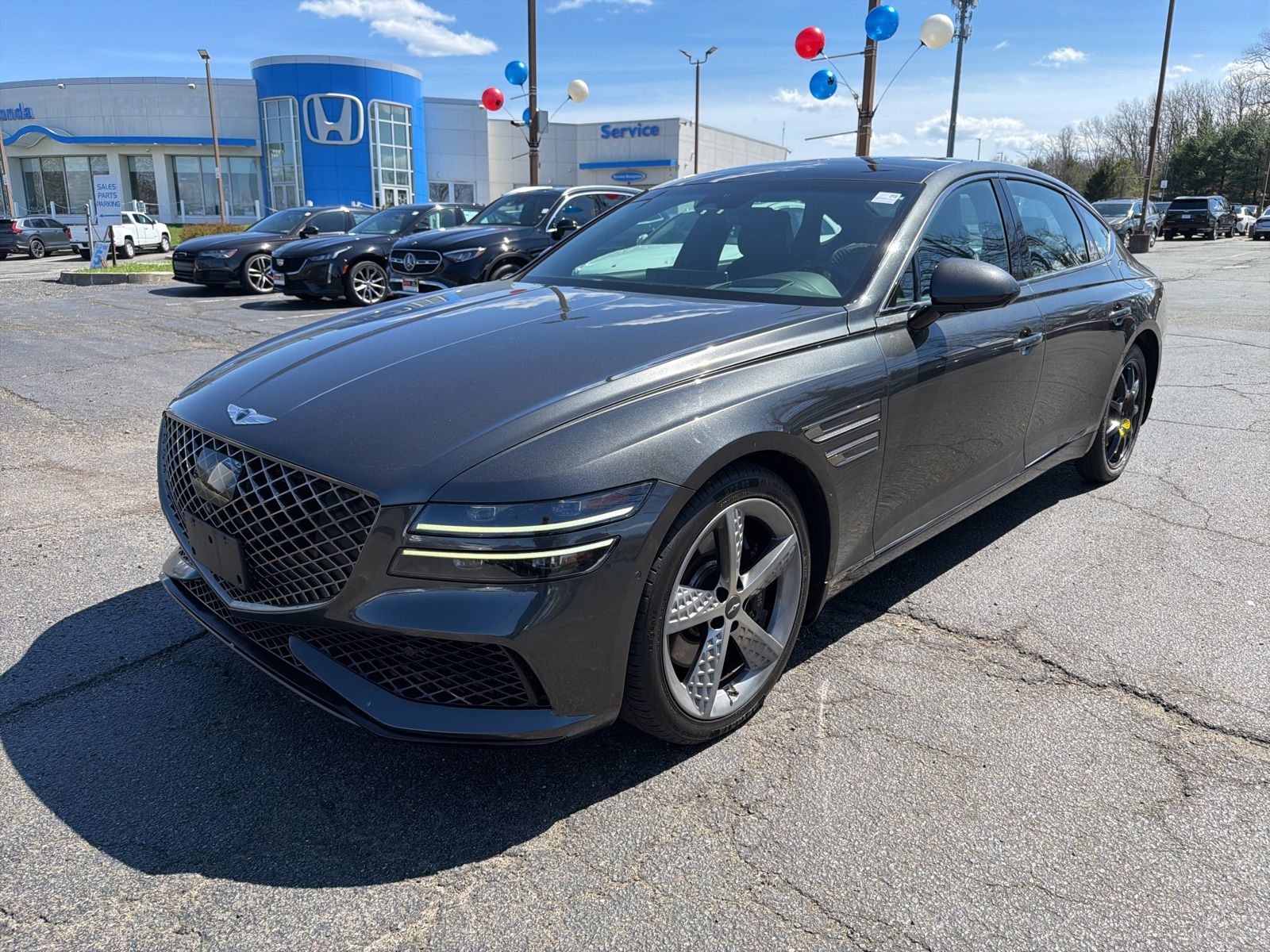Makalu Gray 2023 Genesis G80 3.5T Sport AWD Sedan All-Wheel Drive 8-Speed Automatic